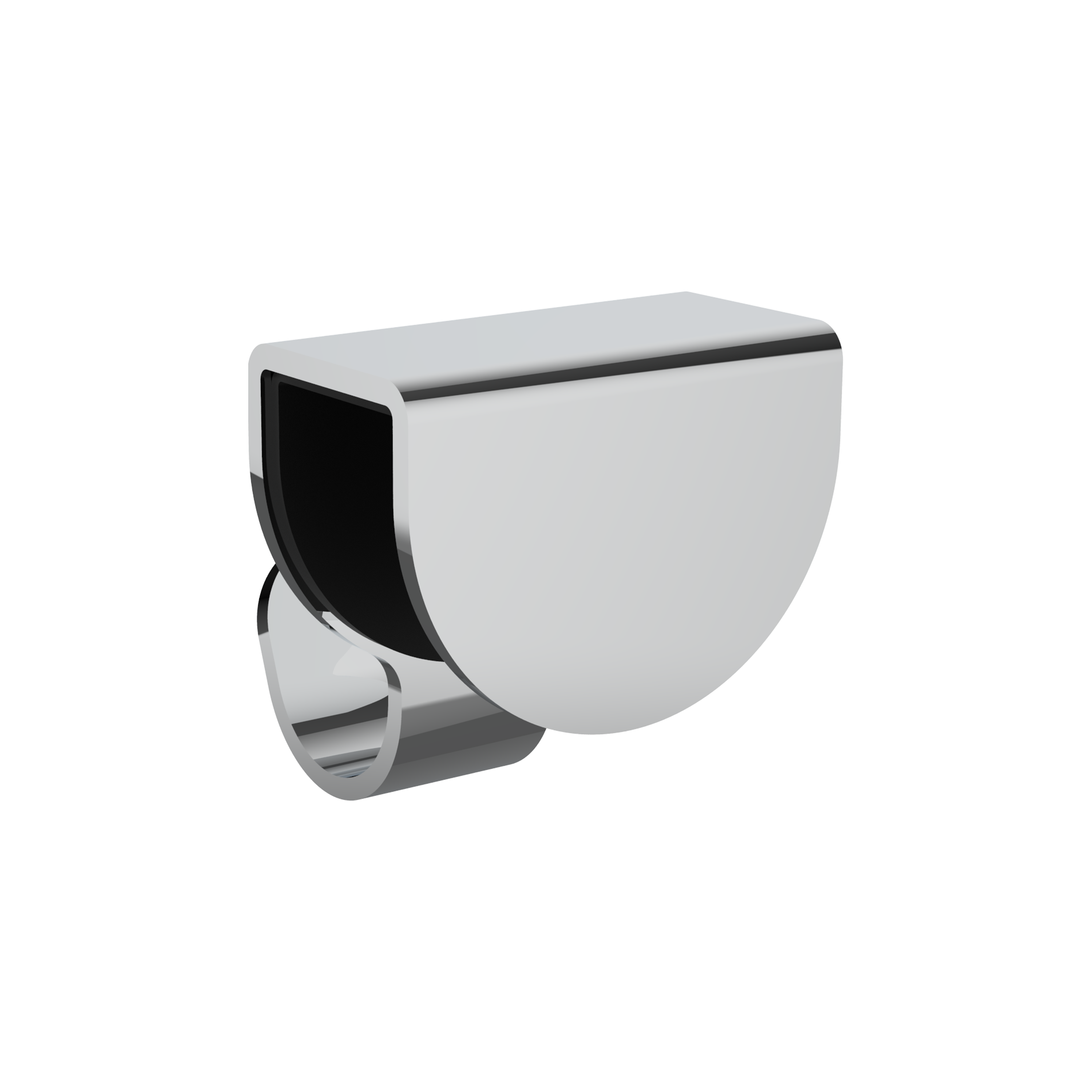 Crochet pour pour barre de crédence, gris / argent chromé SENSEA - 3