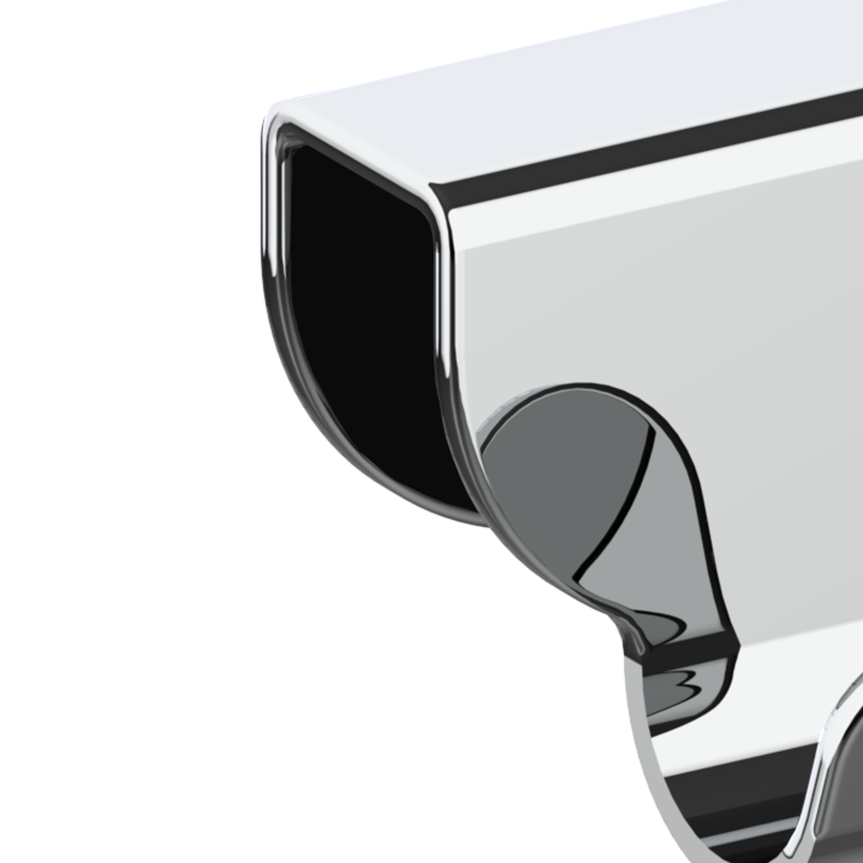 Crochet pour pour barre de crédence, gris / argent chromé SENSEA - 2