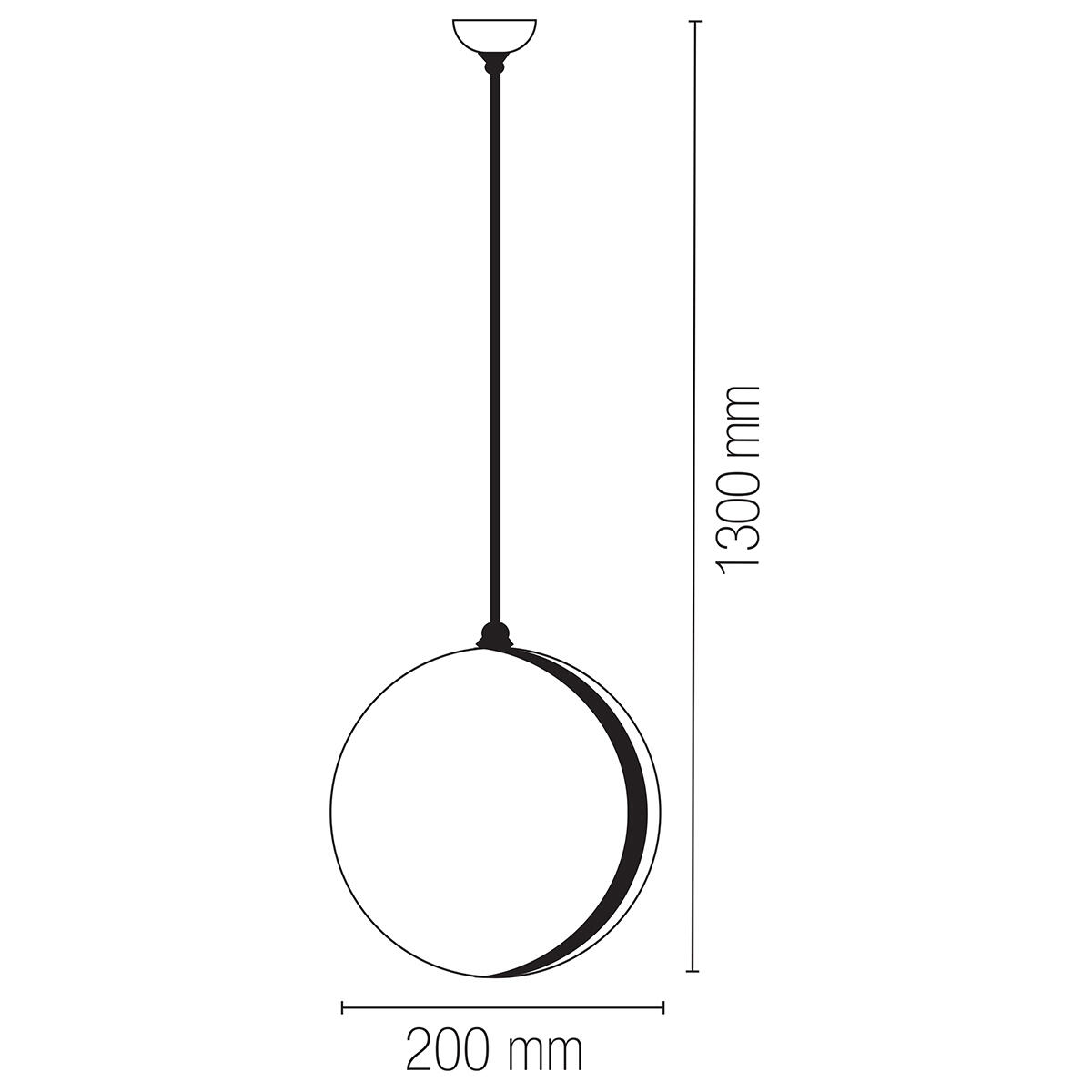 Lampadario LED design Orbit nero 800 lumen, INTEC, IP44 - 4