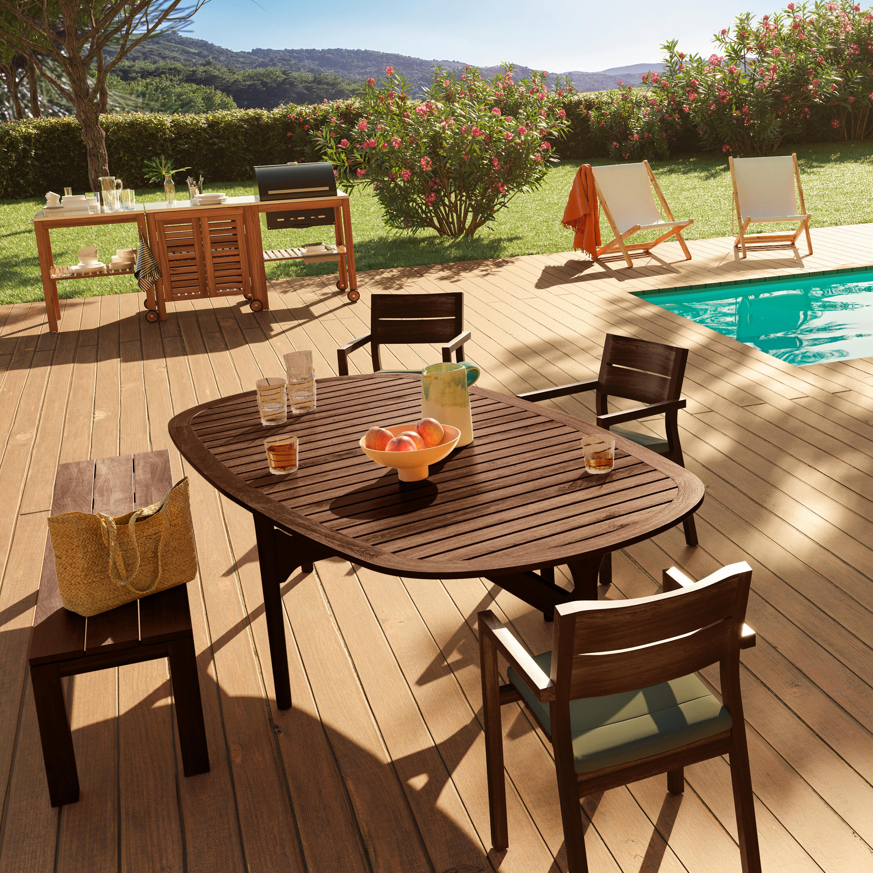 Huile pour bois extérieur V33 Haute protection teck brun mat 1 l - 3