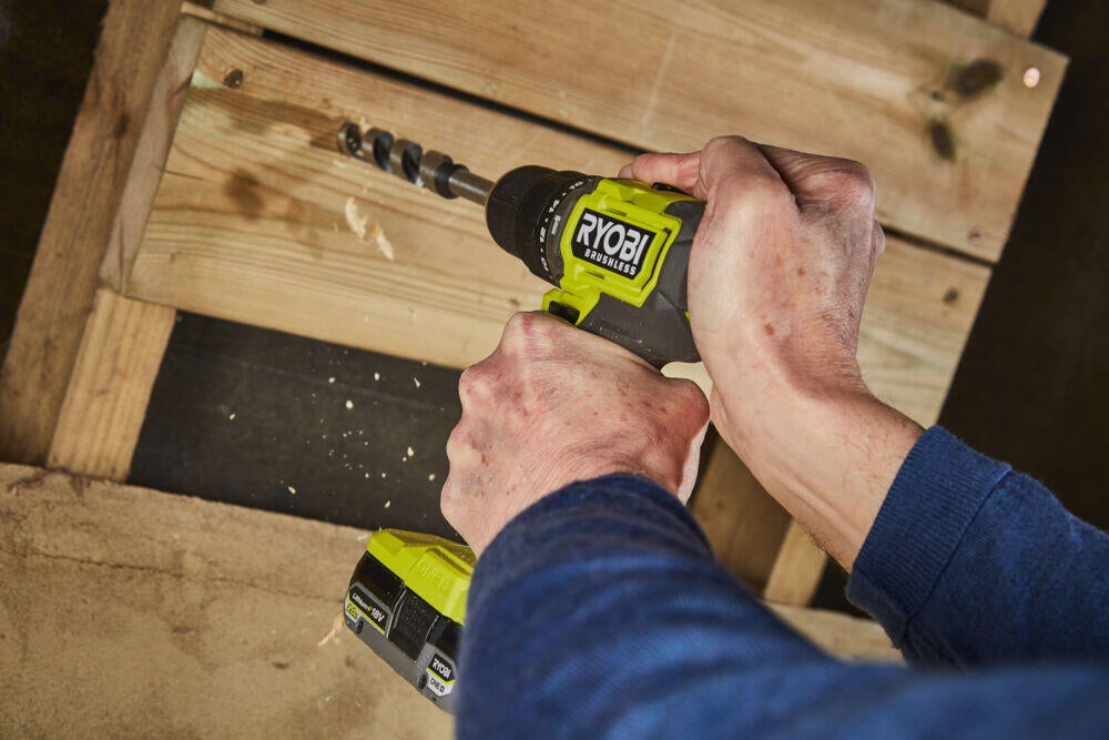 Trapano a percussione a batteria RYOBI RPD18BL1-2C42S 18 V 2 Ah, 2 batterie in borsa morbida - 2