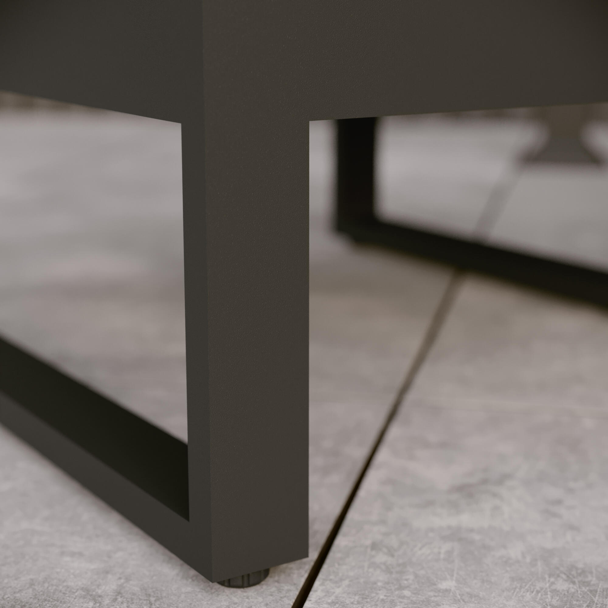 Salon bas d'angle en aluminium gris et polywood Clara NATERIAL - 8