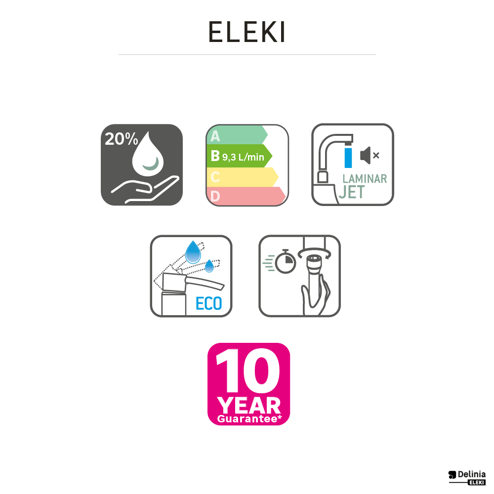 Robinet de cuisine avec bec flexible DELINIA Eleki noir - 10