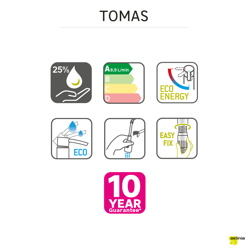 Mitigeur de cuisine avec douchette DELINIA Tomas noir - 15