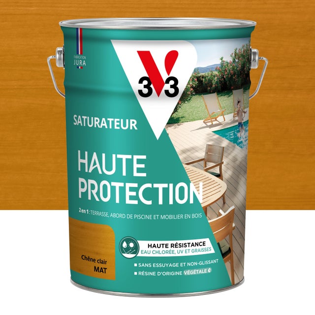Saturateur pour bois extérieur V33 Haute protection chêne clair mat 5 l