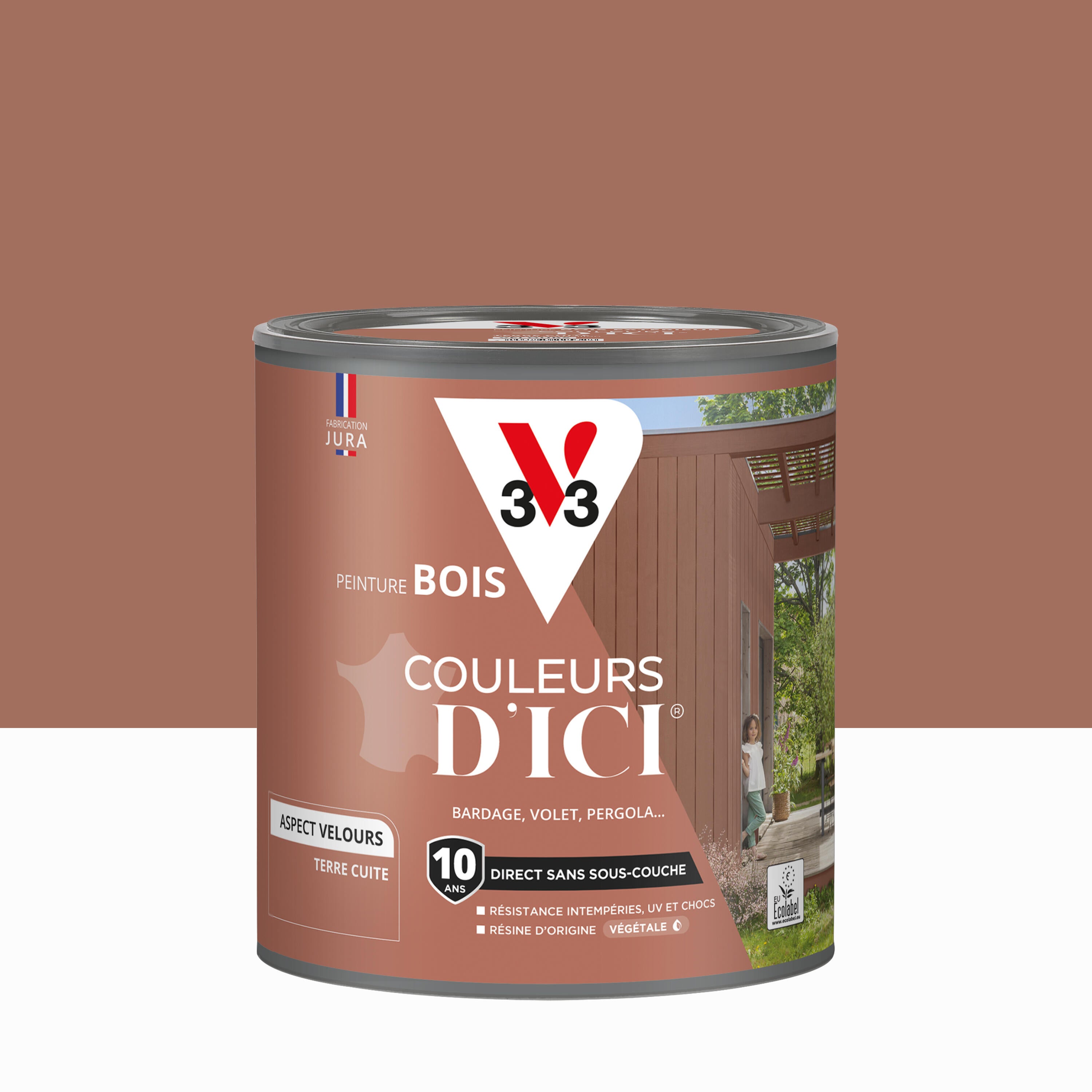 Peinture extérieure bois, volet Couleurs d'ici ® V33 terre cuite ...
