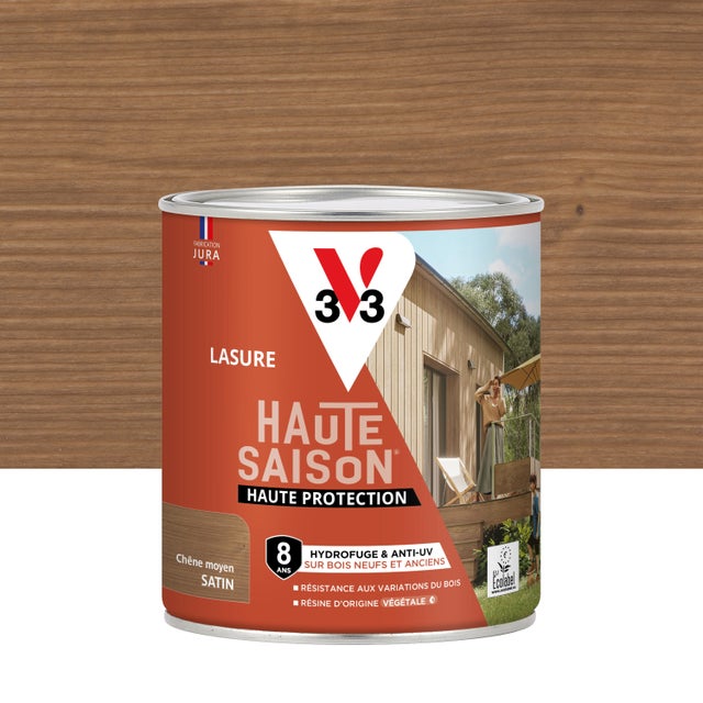 Lasure V33 Haute saison 8 ans chêne moyen satiné 0.75 l