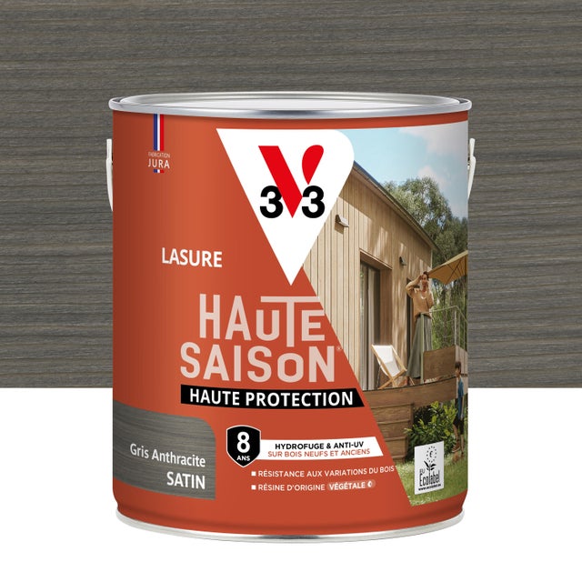 Lasure bois extérieur GoodHome satin chêne clair 2,5L