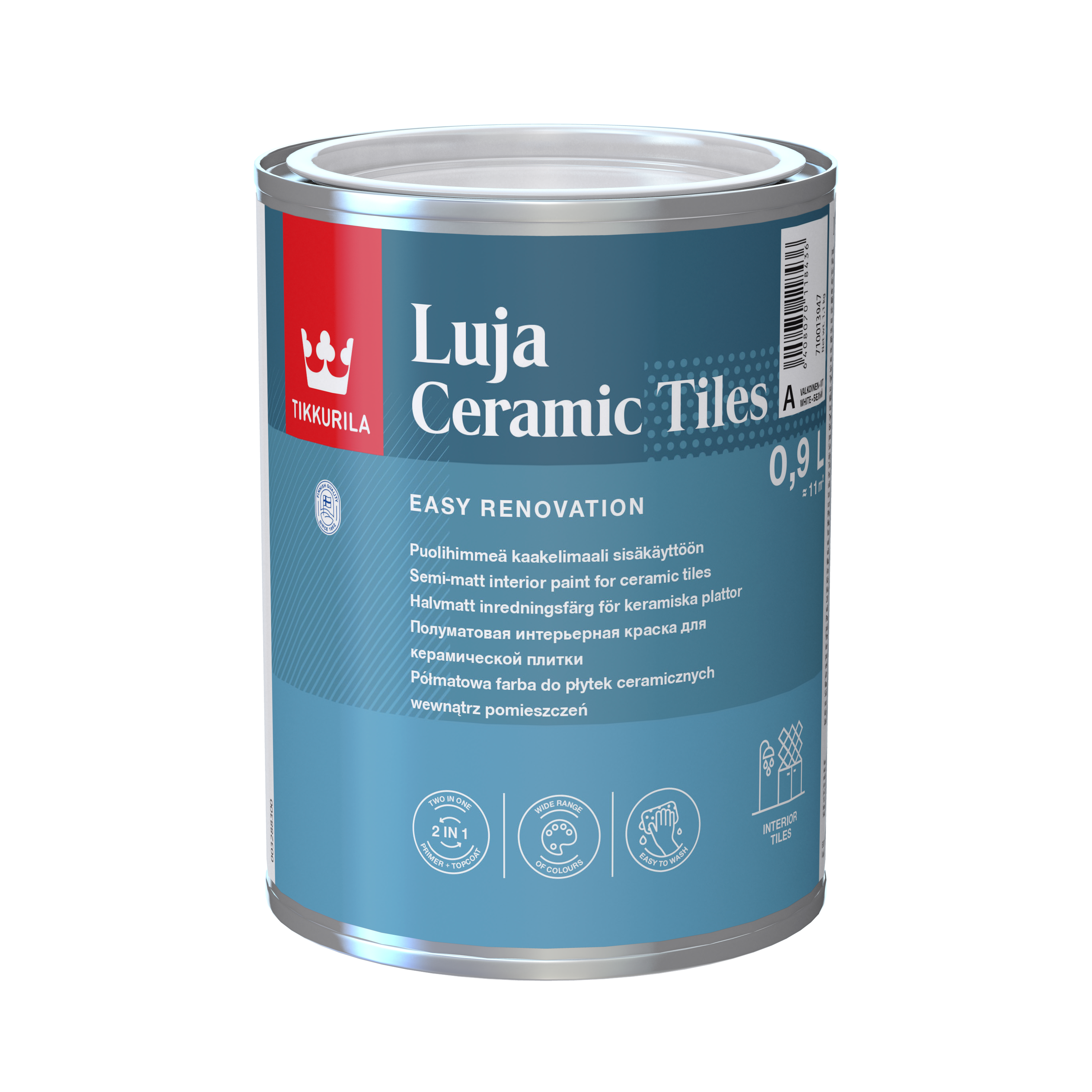 Baza farby akrylowej Tikkurila Luja Ceramic Tiles Baza A 0.9 l