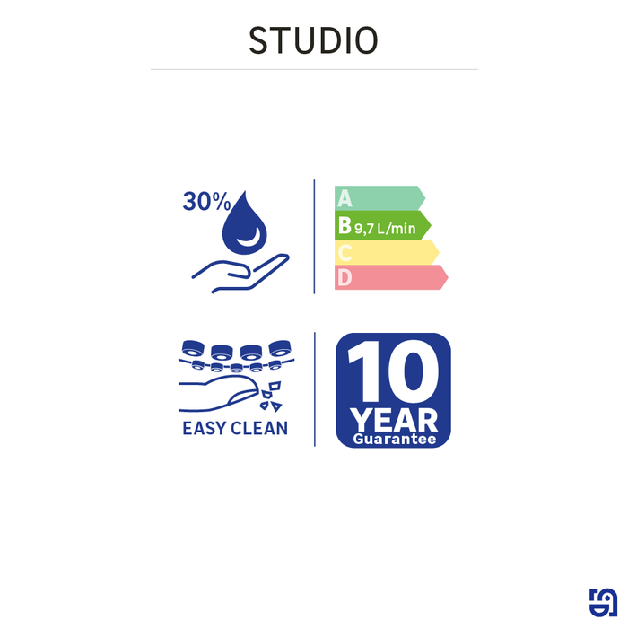 fiche pictogrammes douchette studio sensea