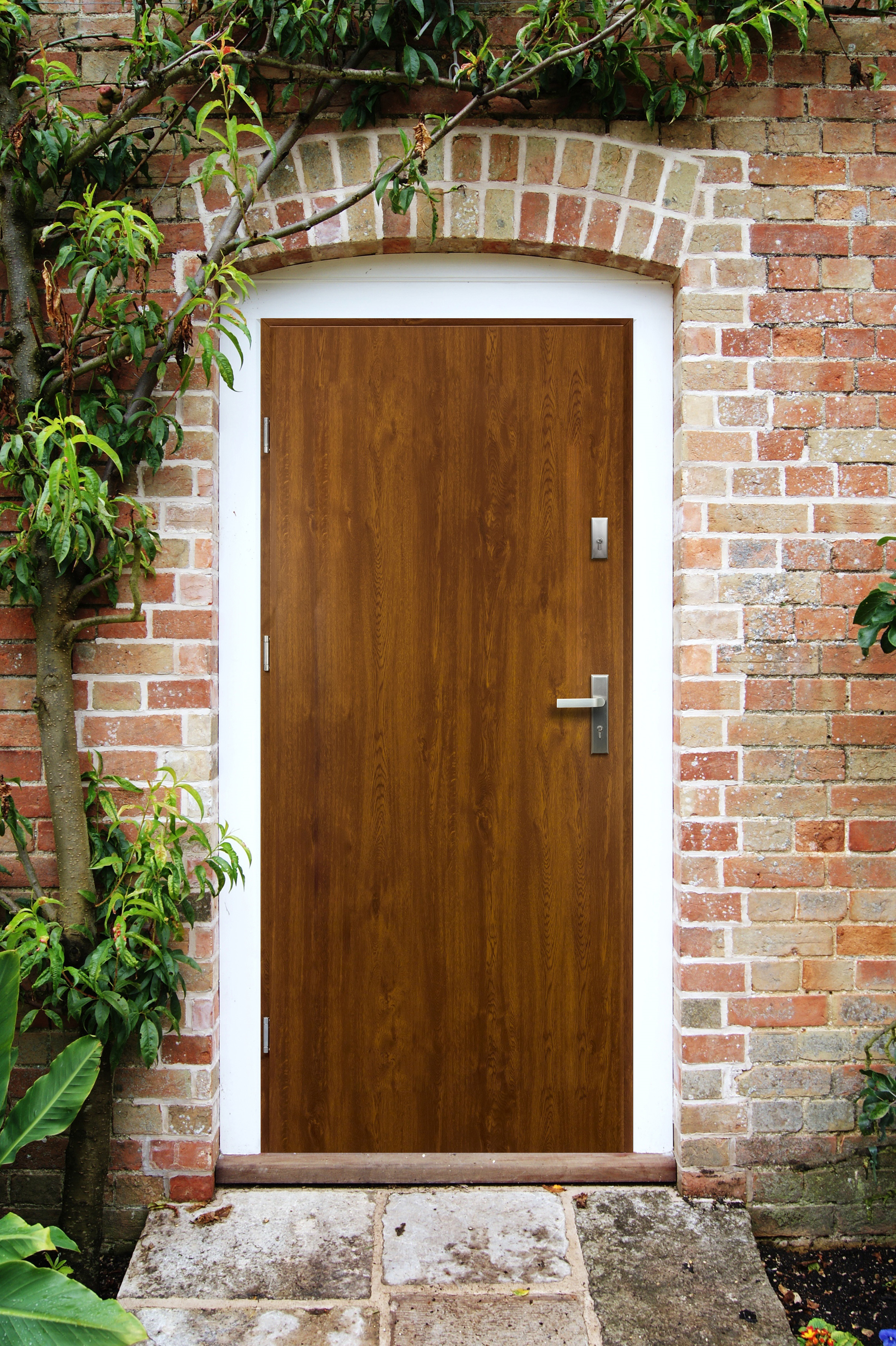 Drzwi zewnętrzne stalowe wejściowe Nova Złoty Dąb 90 Lewe Isoxa - 2