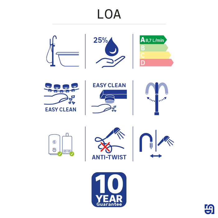 Grifo pie bañera Loa 