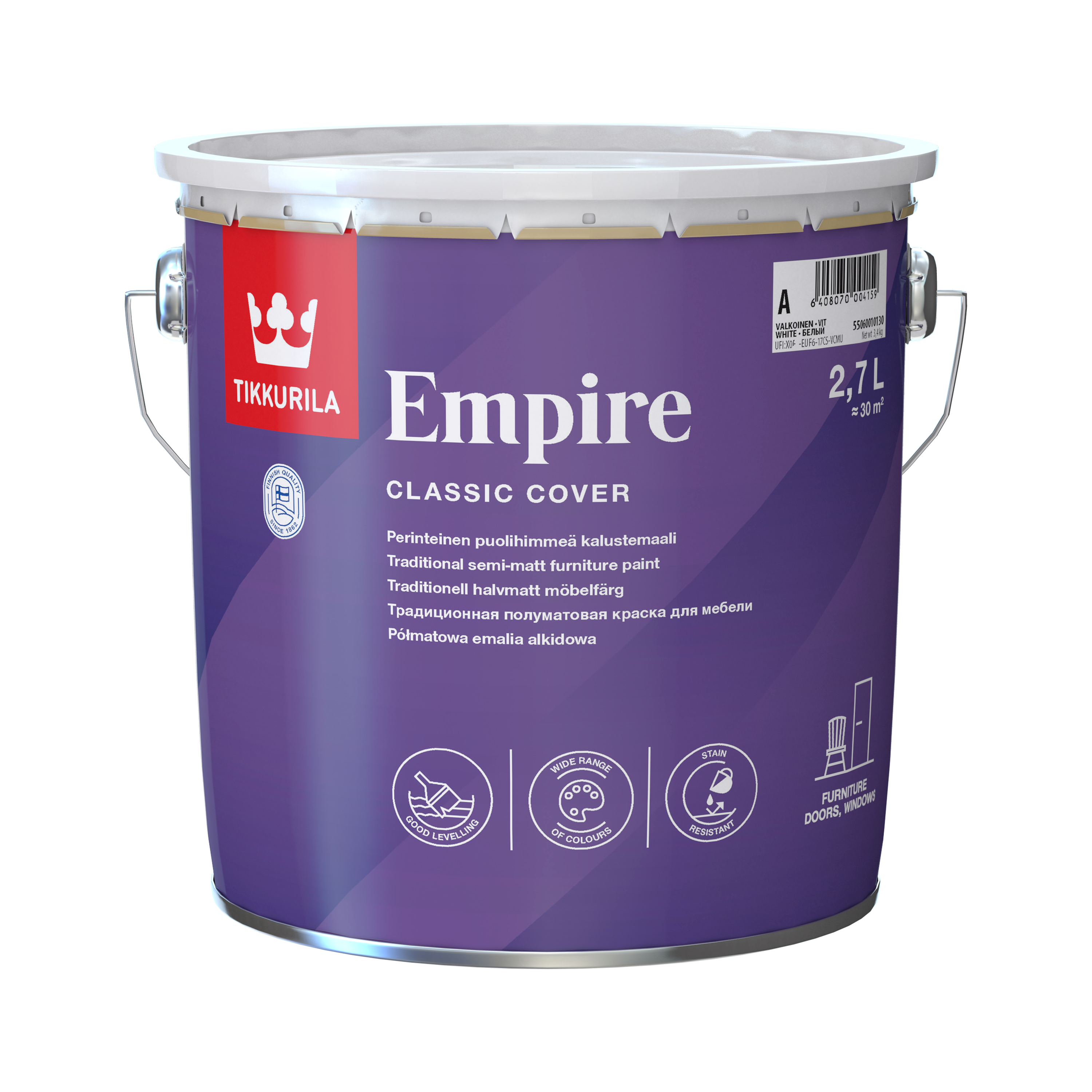 Farba do drewna i metalu Empire Baza A 2.7 l Tikkurila