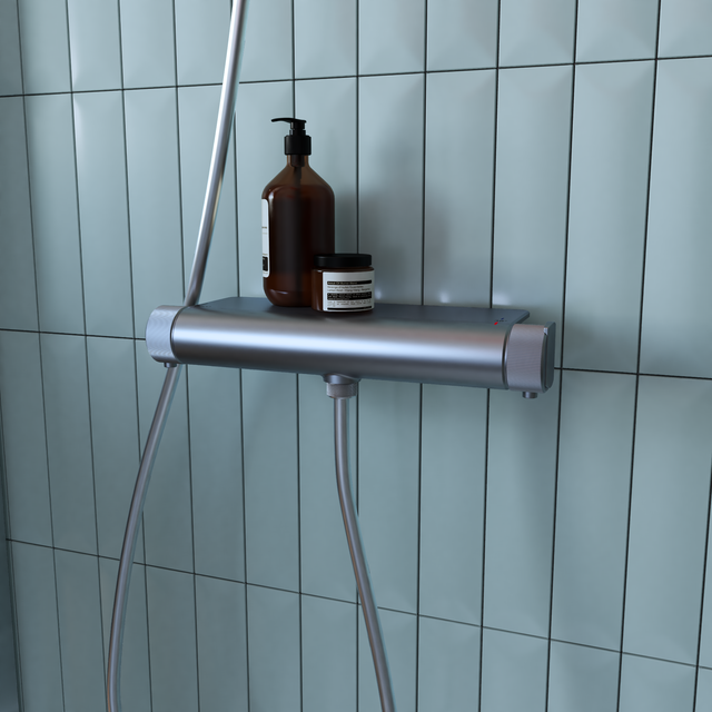 Mitigeur de douche thermostatique chrome, Neo, SENSEA