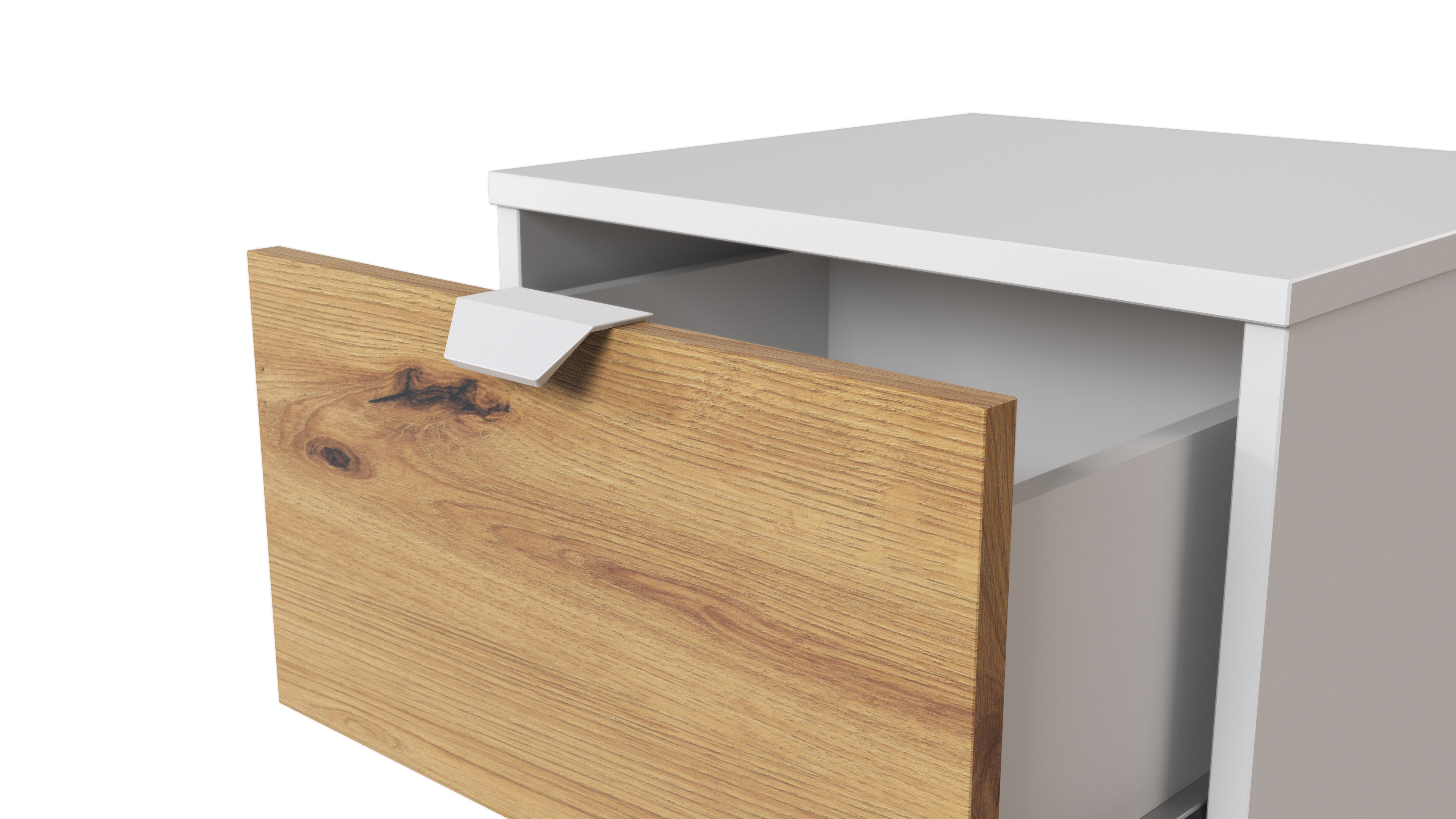 Mesilla Home Eria blanca y roble con 2 cajones de 40.2x56.2x35 cm - 8