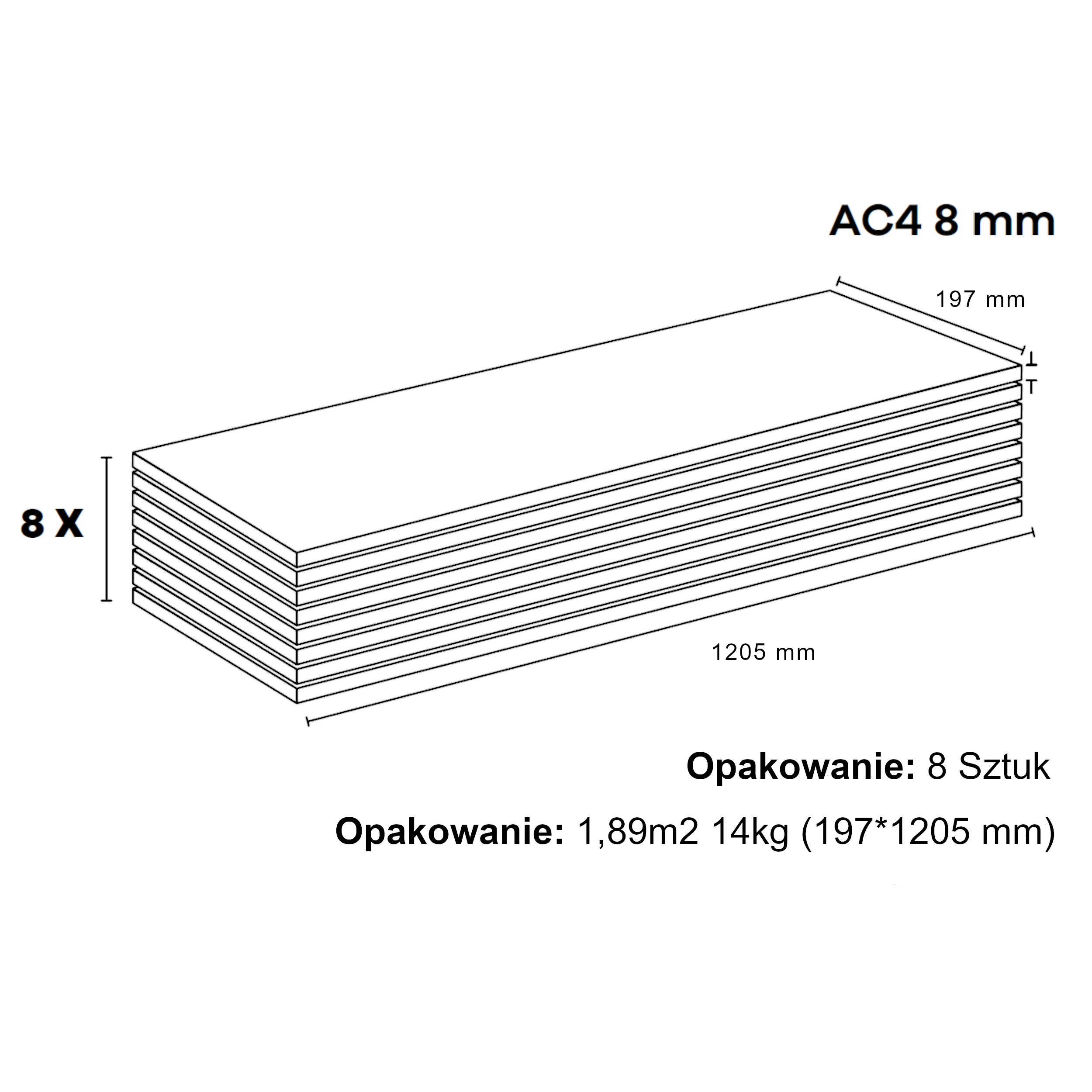 Panele podłogowe laminowane wodoodporne AC4 8 mm Damant Colin - 3