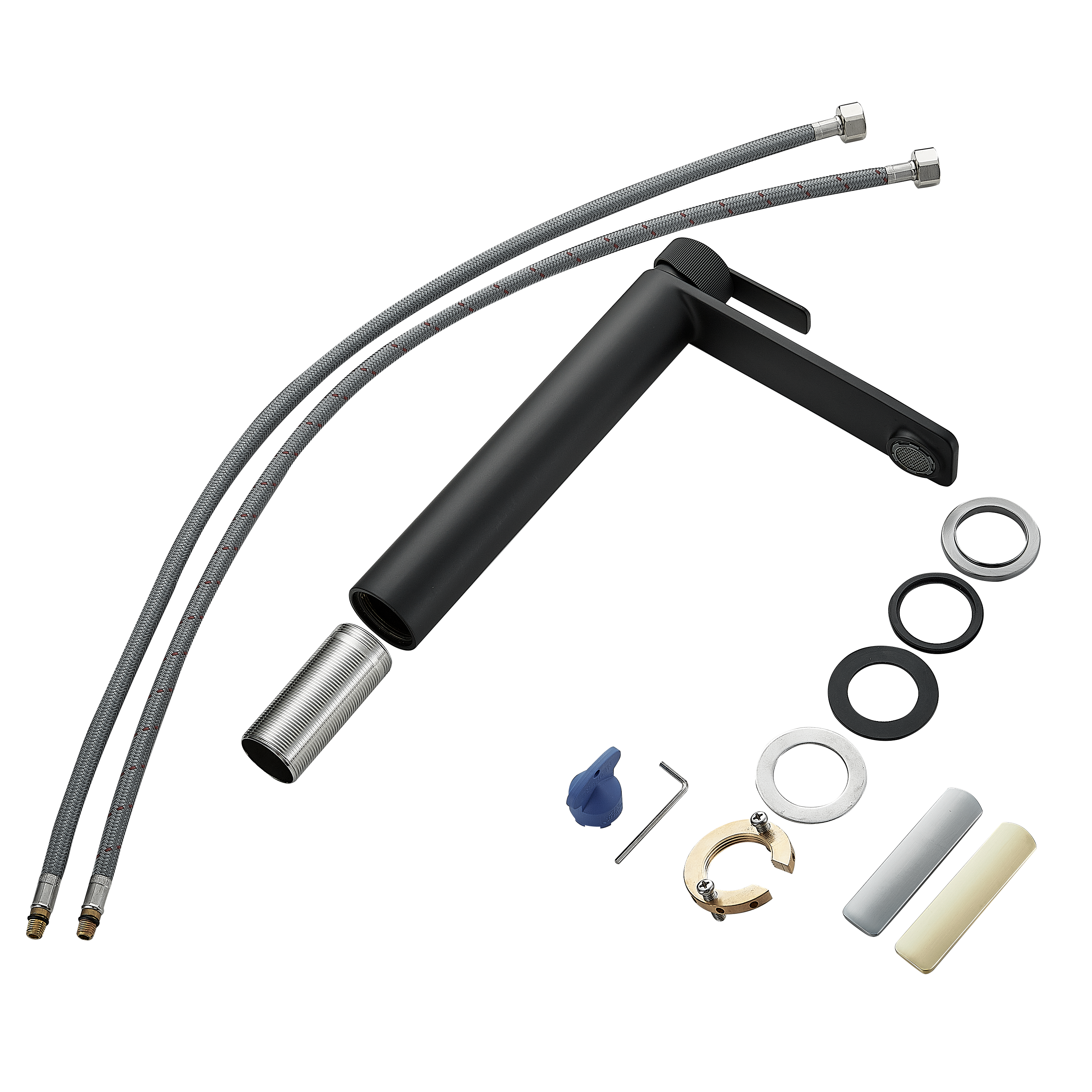 Torneira de lavatório cano alto preto Sensea Neo - 14