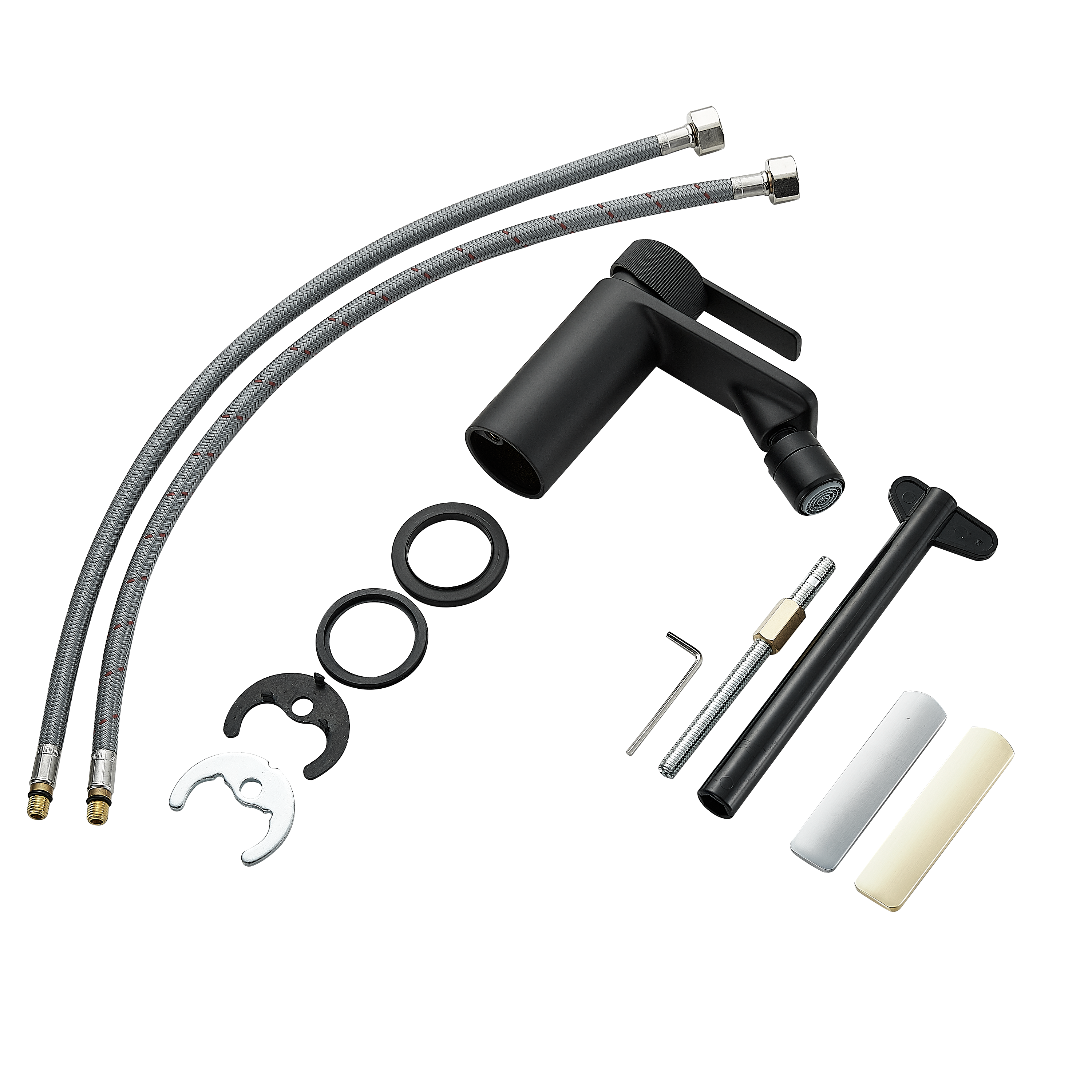 Grifo monomando de bidé SENSEA Neo negro mate. Apertura en frío. Antical. Latón - 11