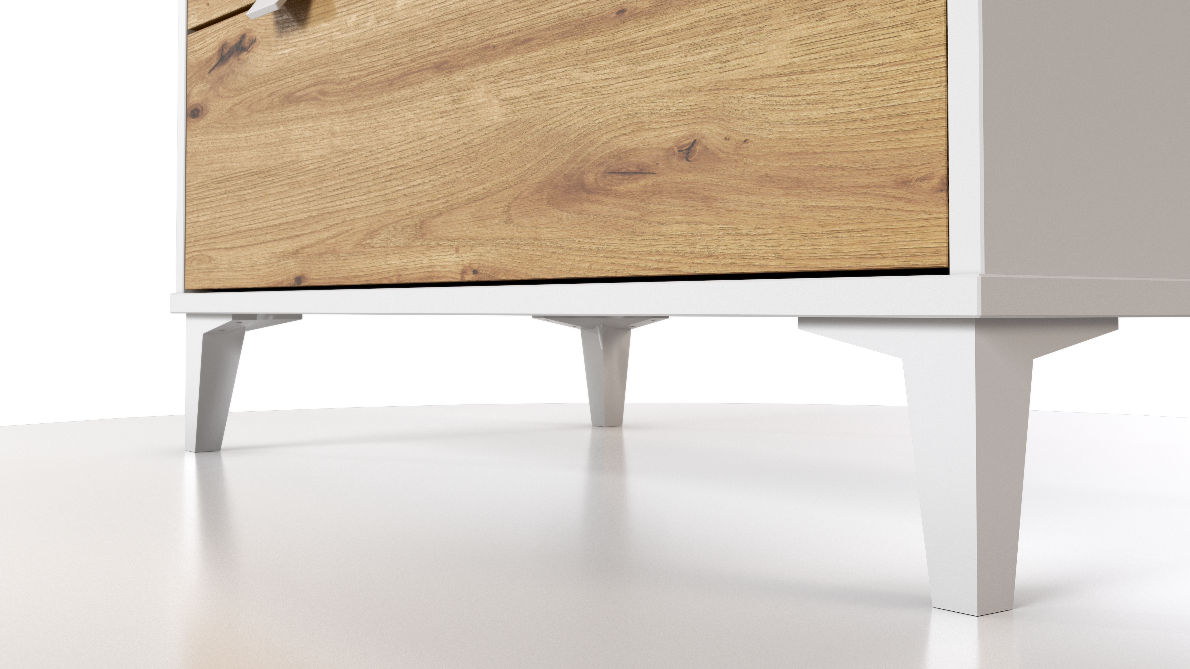 Mesilla Home Eria blanca y roble con 2 cajones de 40.2x56.2x35 cm - 10