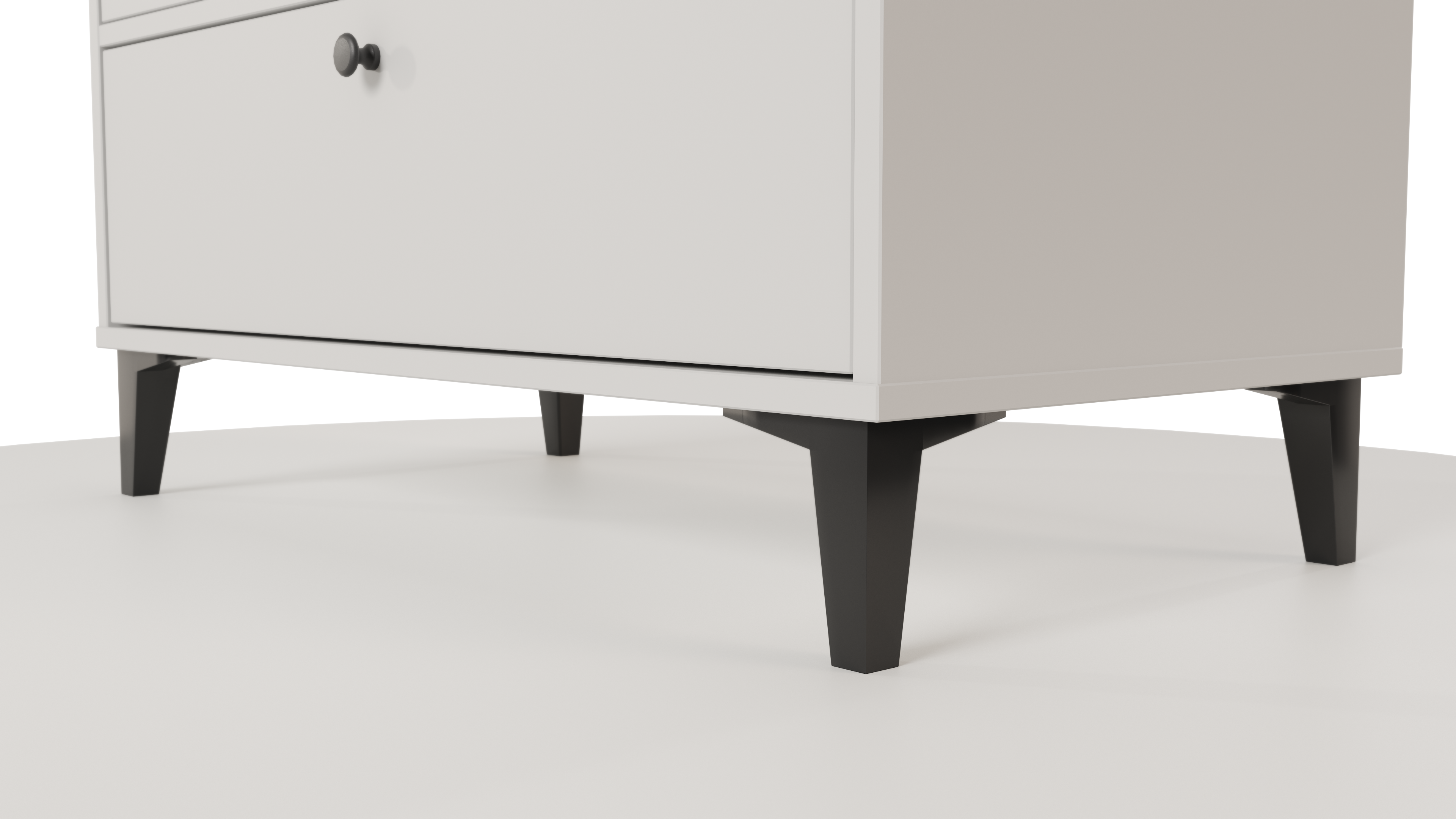 Mesinha de cabeceira 56,9x40x34 cm 2 gavetas branco Noche Limia - 5