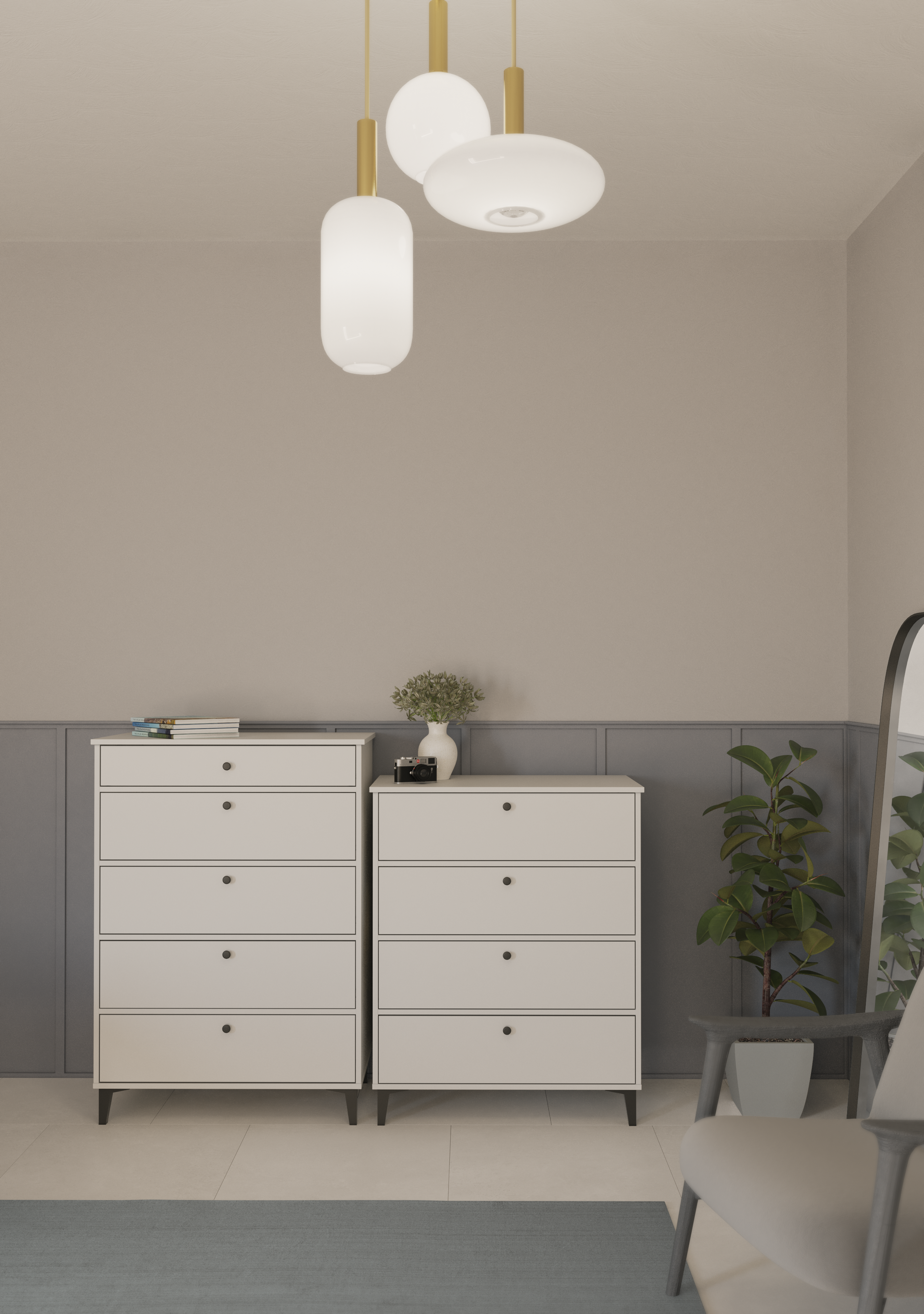 Mesilla Home Eria blanca y roble con 2 cajones de 40.2x56.2x35 cm - 15