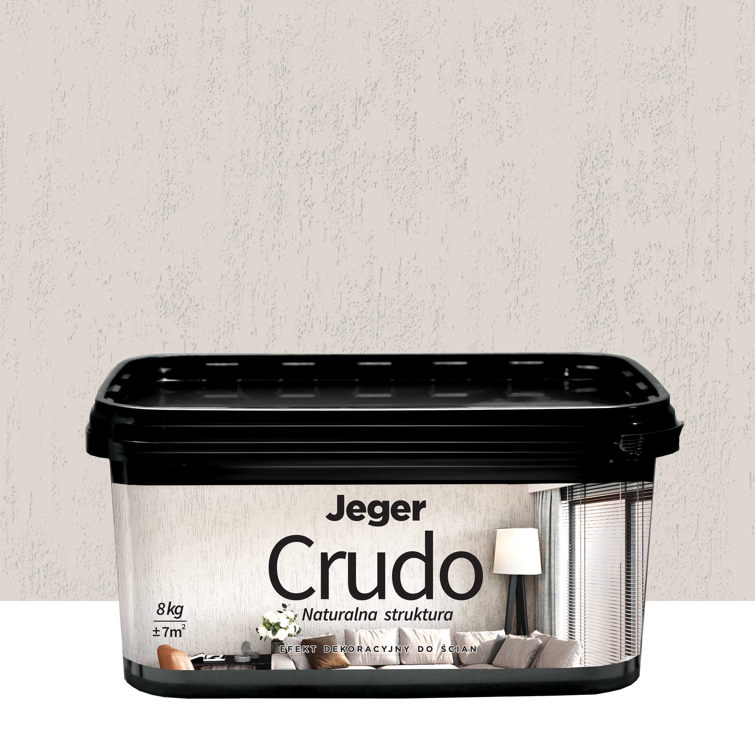 Powłoka dekoracyjna Jeger Crudo 8 kg Fog