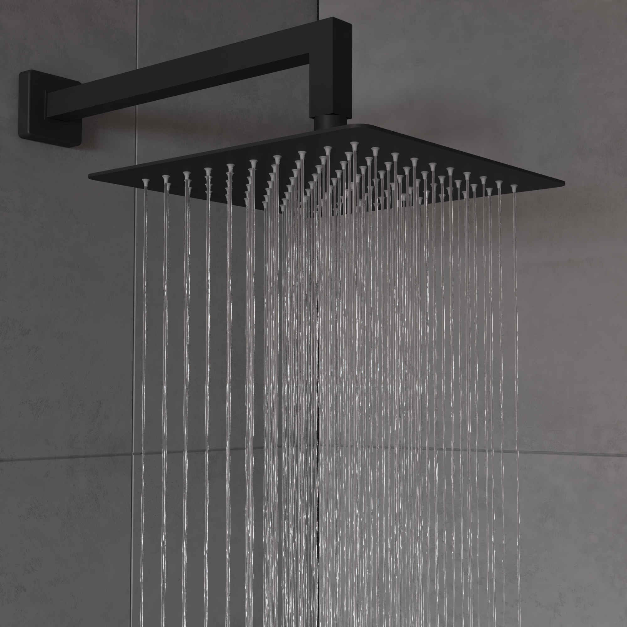 Deszczownica Studio  25x25 kwadrat czarna Sensea - 2