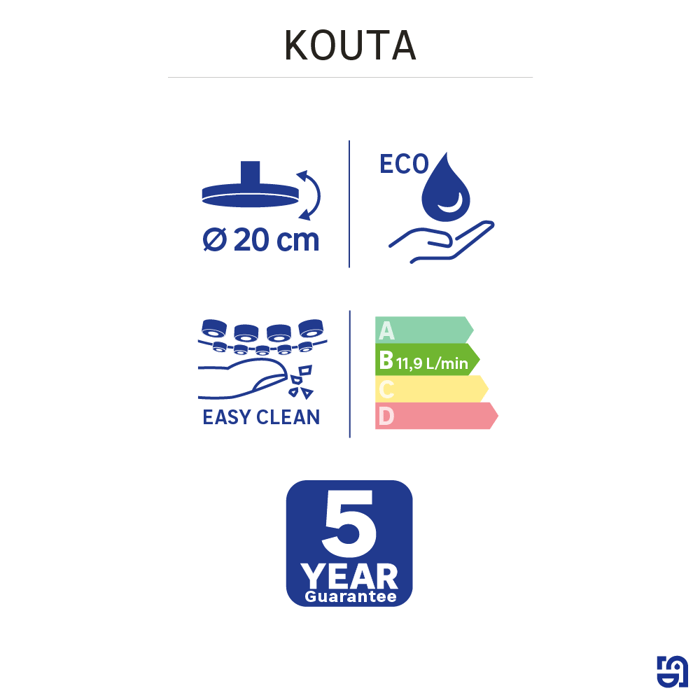 Rociador de ducha Kouta