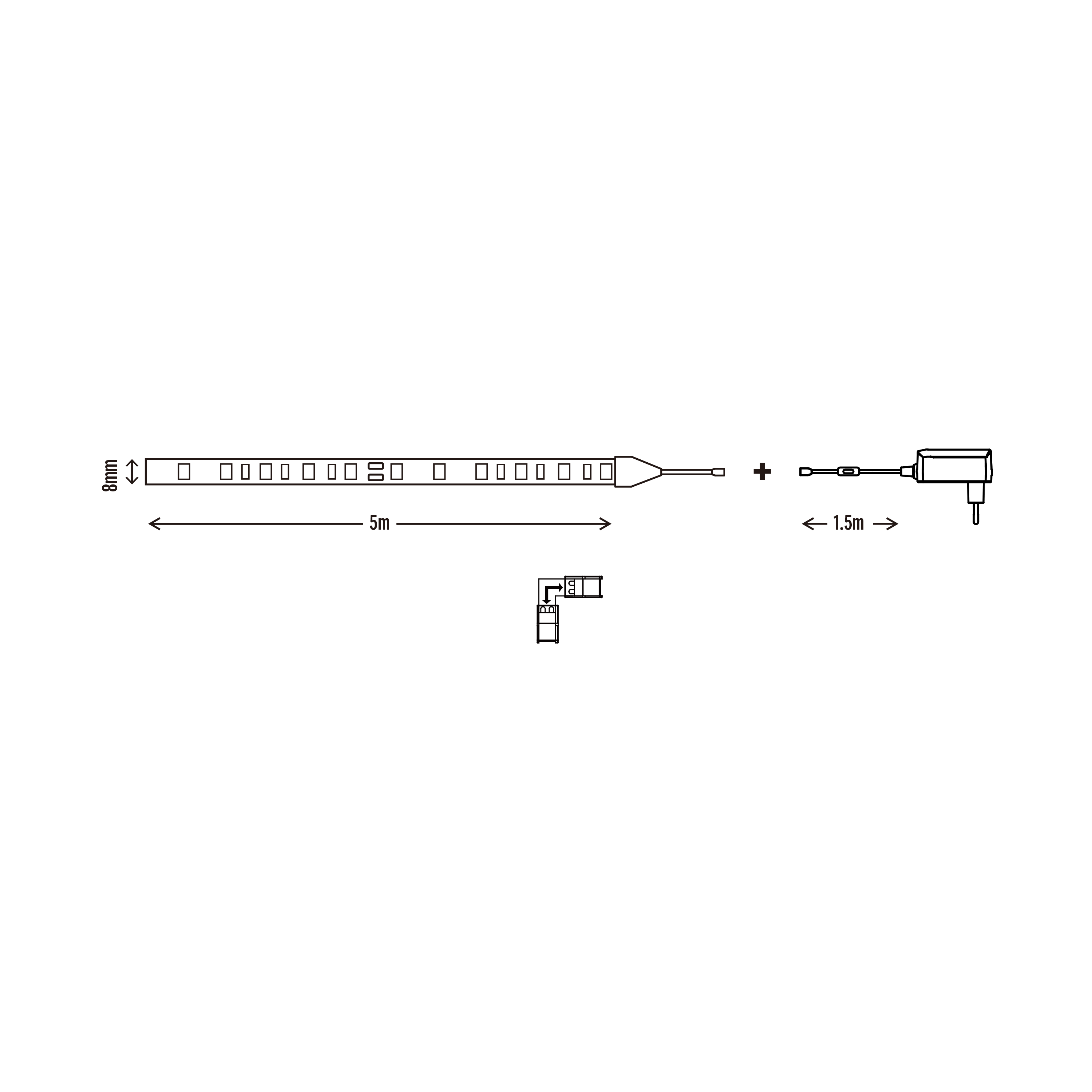 Kit ruban Led L.5m, classe énergétique A, blanc neutre 1200 Lm/m, Cusano INSPIRE - 2