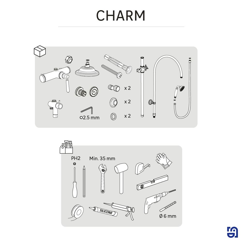 Colonne de douche mitigeur mécanique 1 jet(s) chrome Charm SENSEA - 11