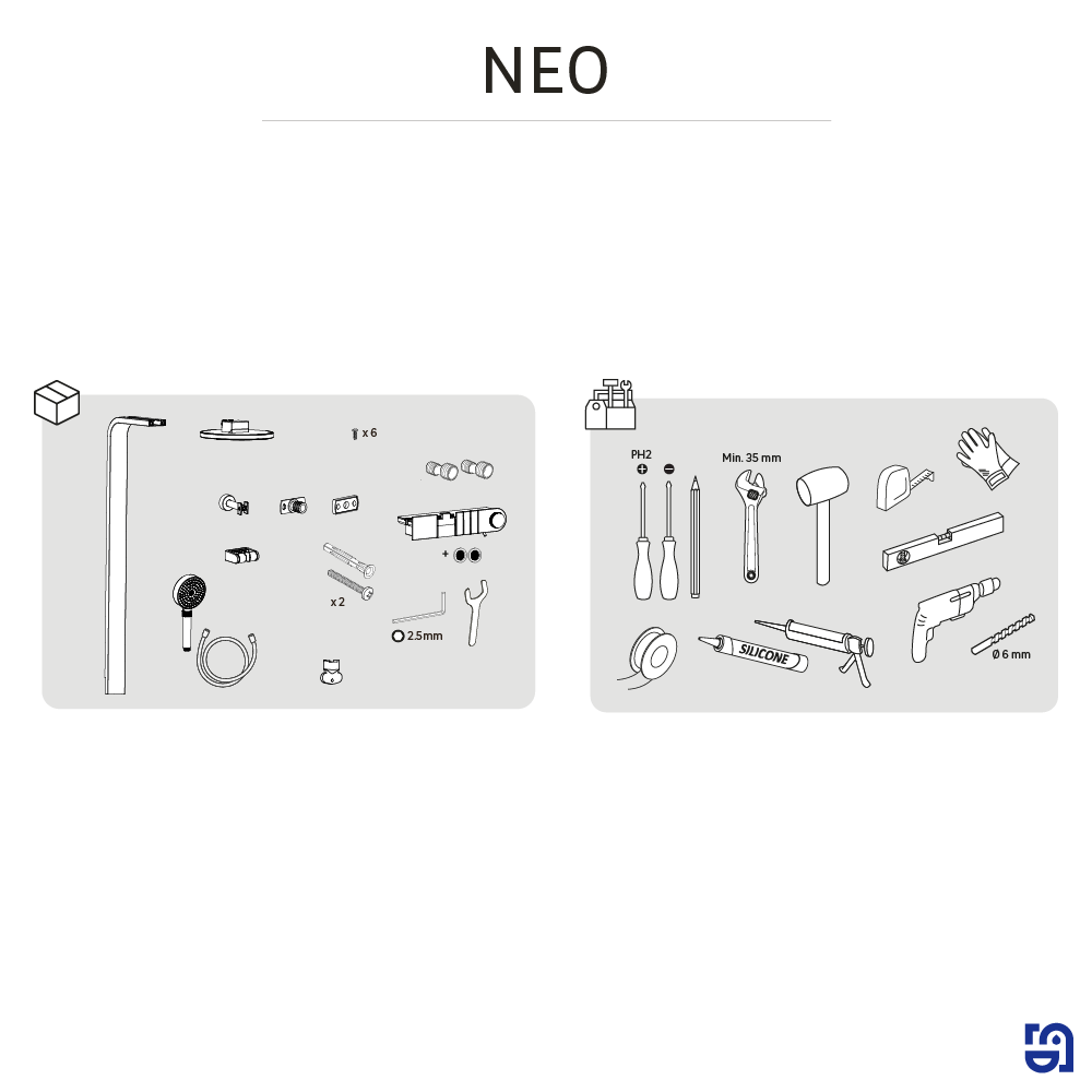 Colonne de douche mécanique, SENSEA Neo , Noir - 16
