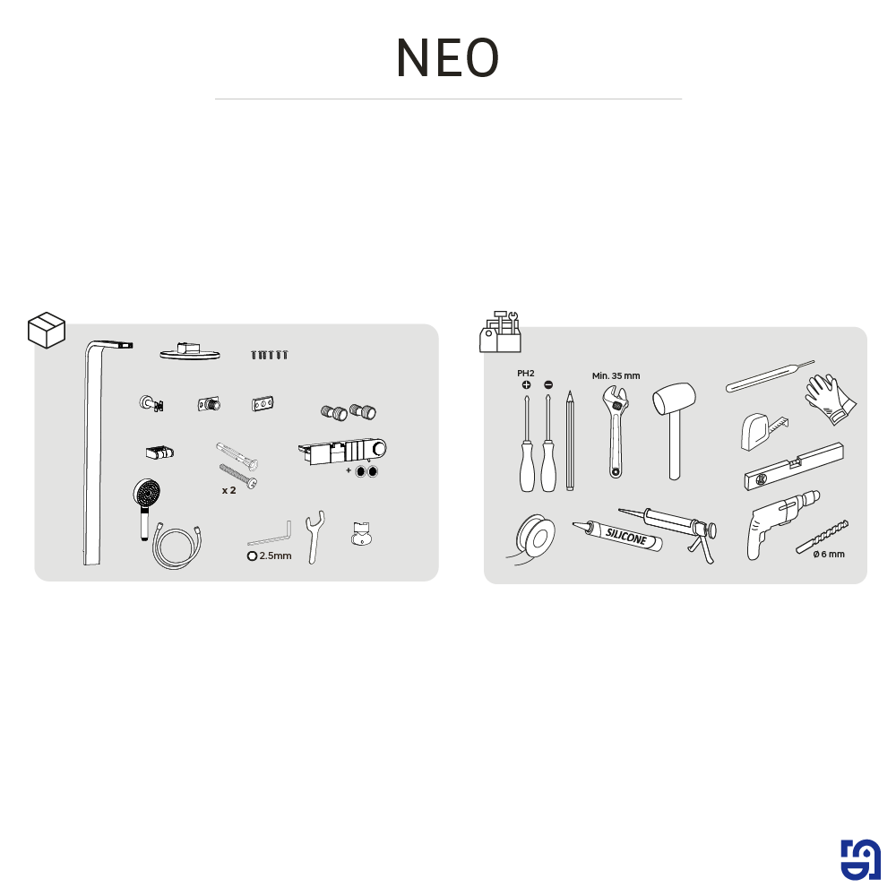 Colonne de salle de bains thermostatique, SENSEA Neo, Noir - 10
