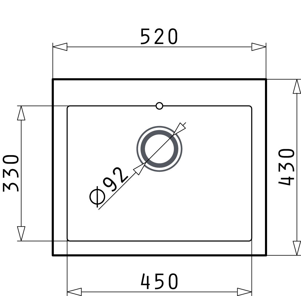 Evier à encastrer 1 cuve, granit et résine,  TETRAGON Noir - 6