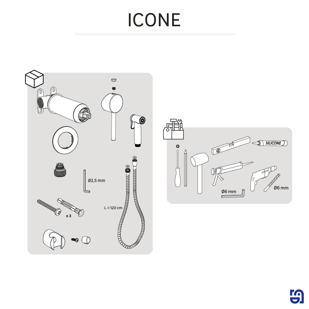 Kit de higiene de banho 13,7 cm cromado Sensea Icone - 11