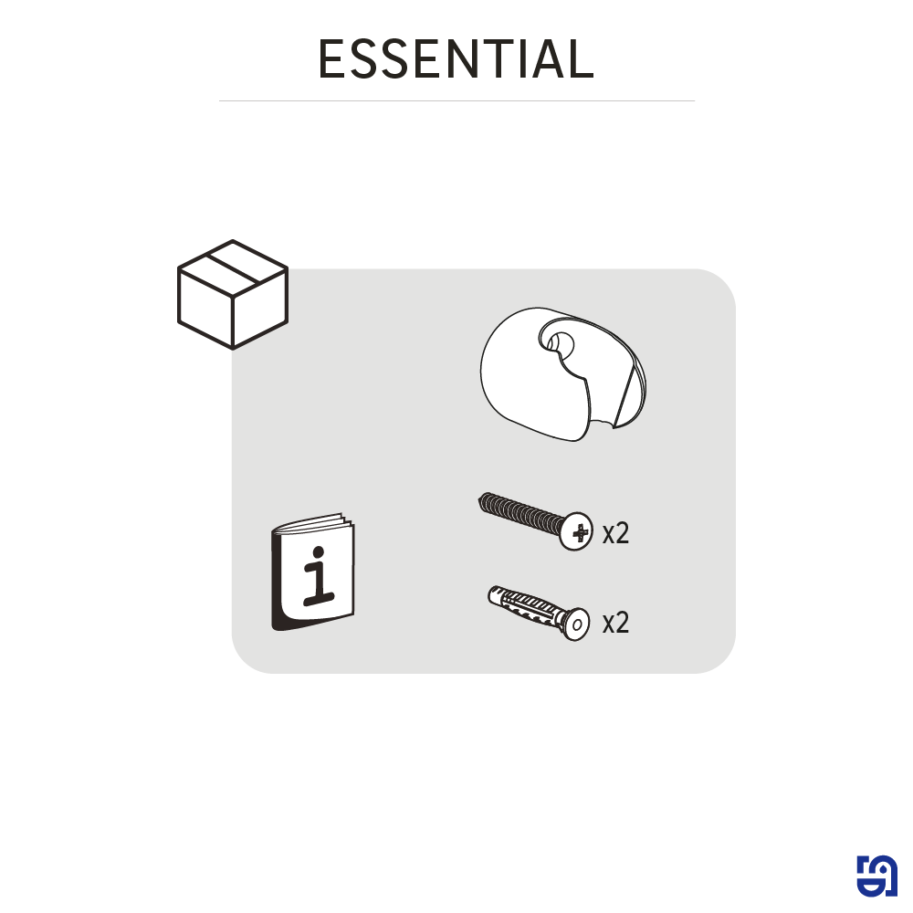 Soporte de ducha  con perforación SENSEA Essential gris / plata - 5