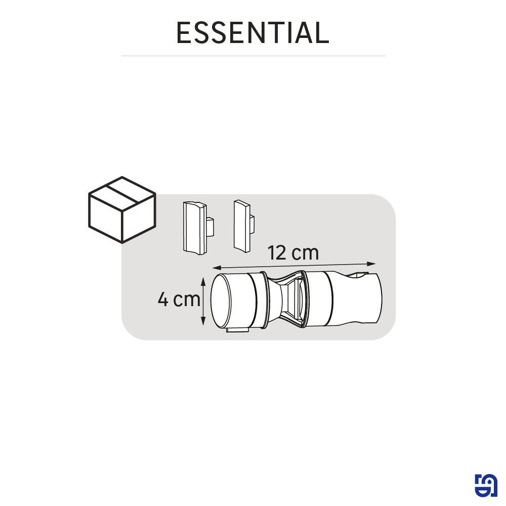 Suporte de duche adaptador lateral cromado Essential - 6