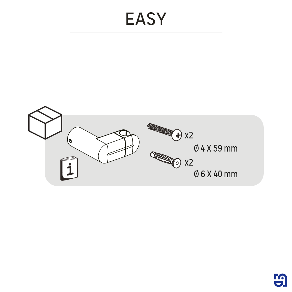 Suporte de duche parede cromado Easy - 6