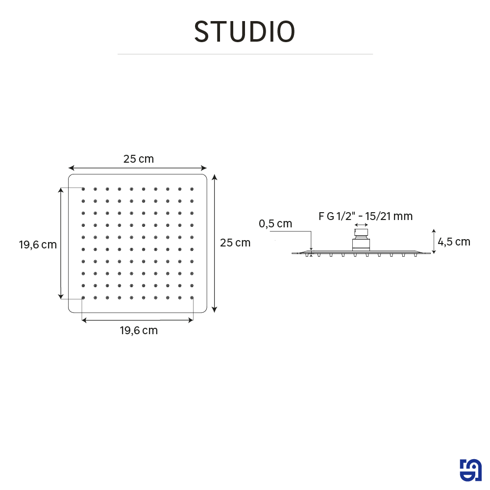 Deszczownica Studio 25x25 Sensea - 3