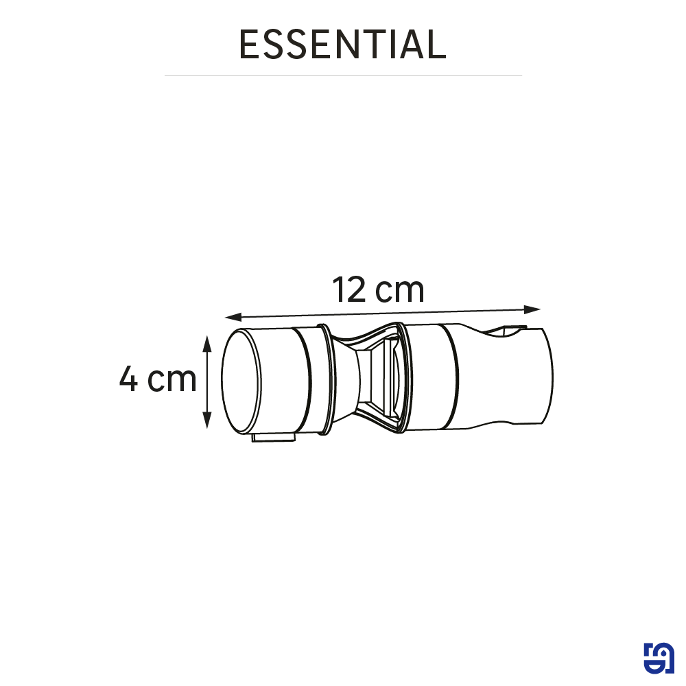 Suporte de duche adaptador lateral cromado Essential - 4