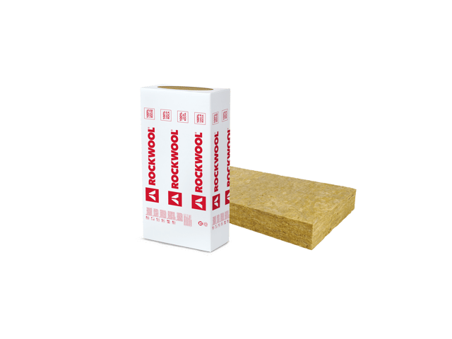 Lot de 5 panneaux laine de roche ROCKWOOL Rockfaçade, Ep.130mm, 1.35x0.6m, R3.75