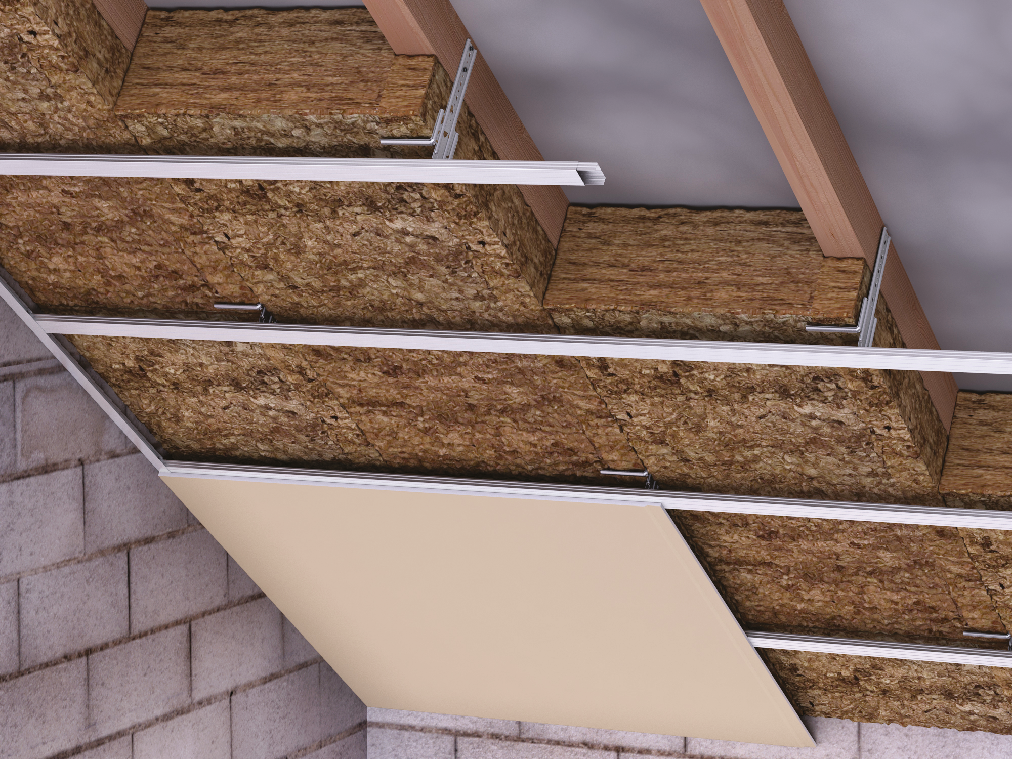 2 panneaux roulés de laine de roche ROCKWOOL Rockcomble evolution, Ep.200mm, 1.3 - 8