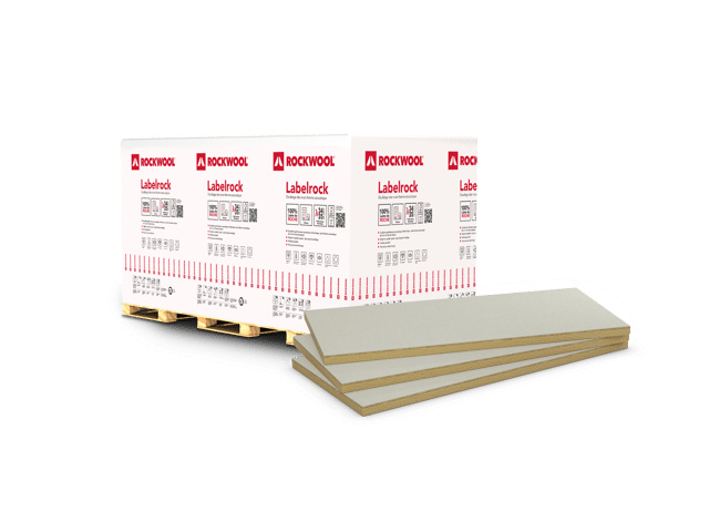 Doublage en laine de roche Labelrock ROCKWOOL 2.5x1.2m, Ep.10+40mm, r=1.2