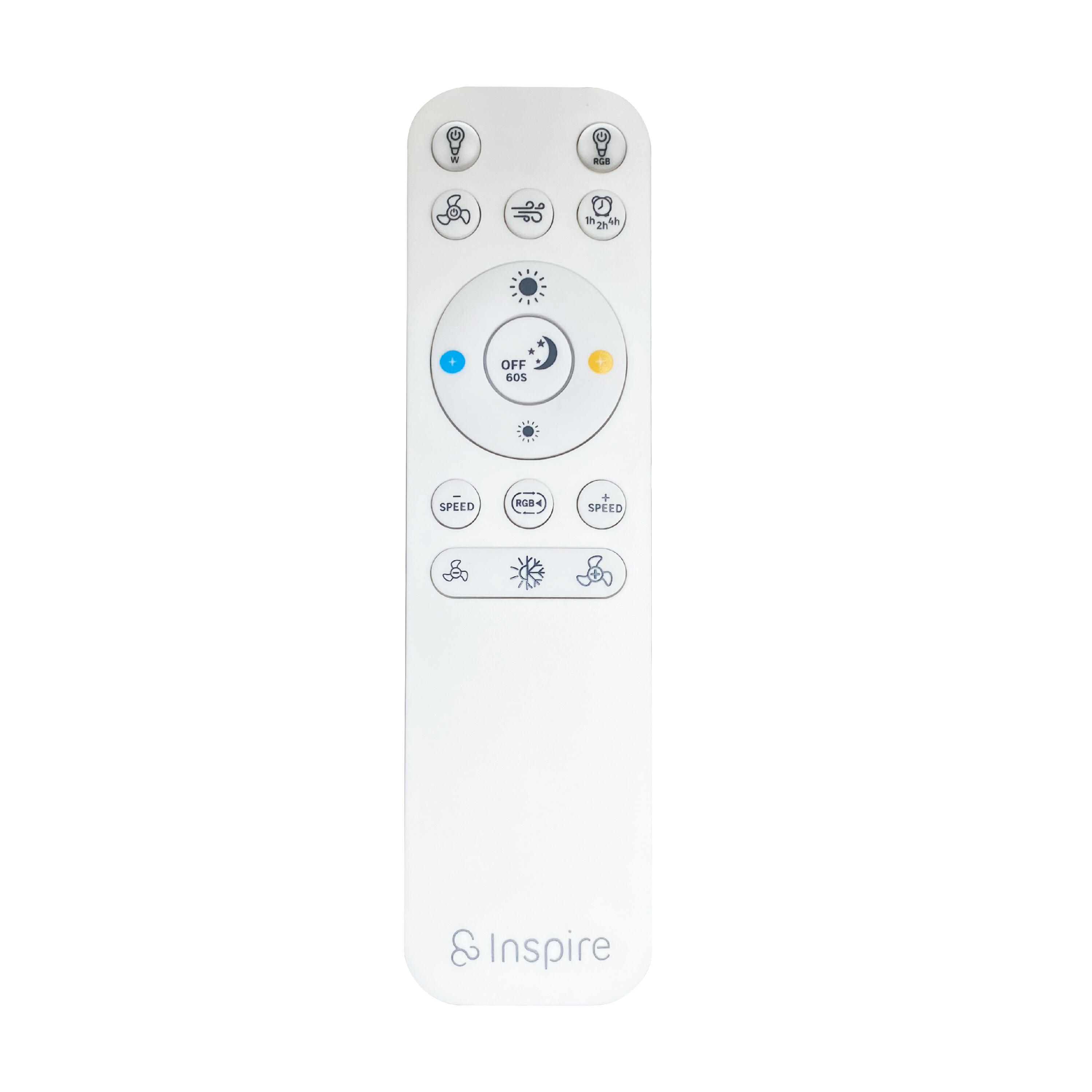 Ventilador de techo con luz sin aspas silencioso DC 18W con mando ø47 cm Rafaga INSPIRE blanco luz CCT 6 velocidades| modo verano/invierno| brisa| temporizador| recomendado para <13m² - 13