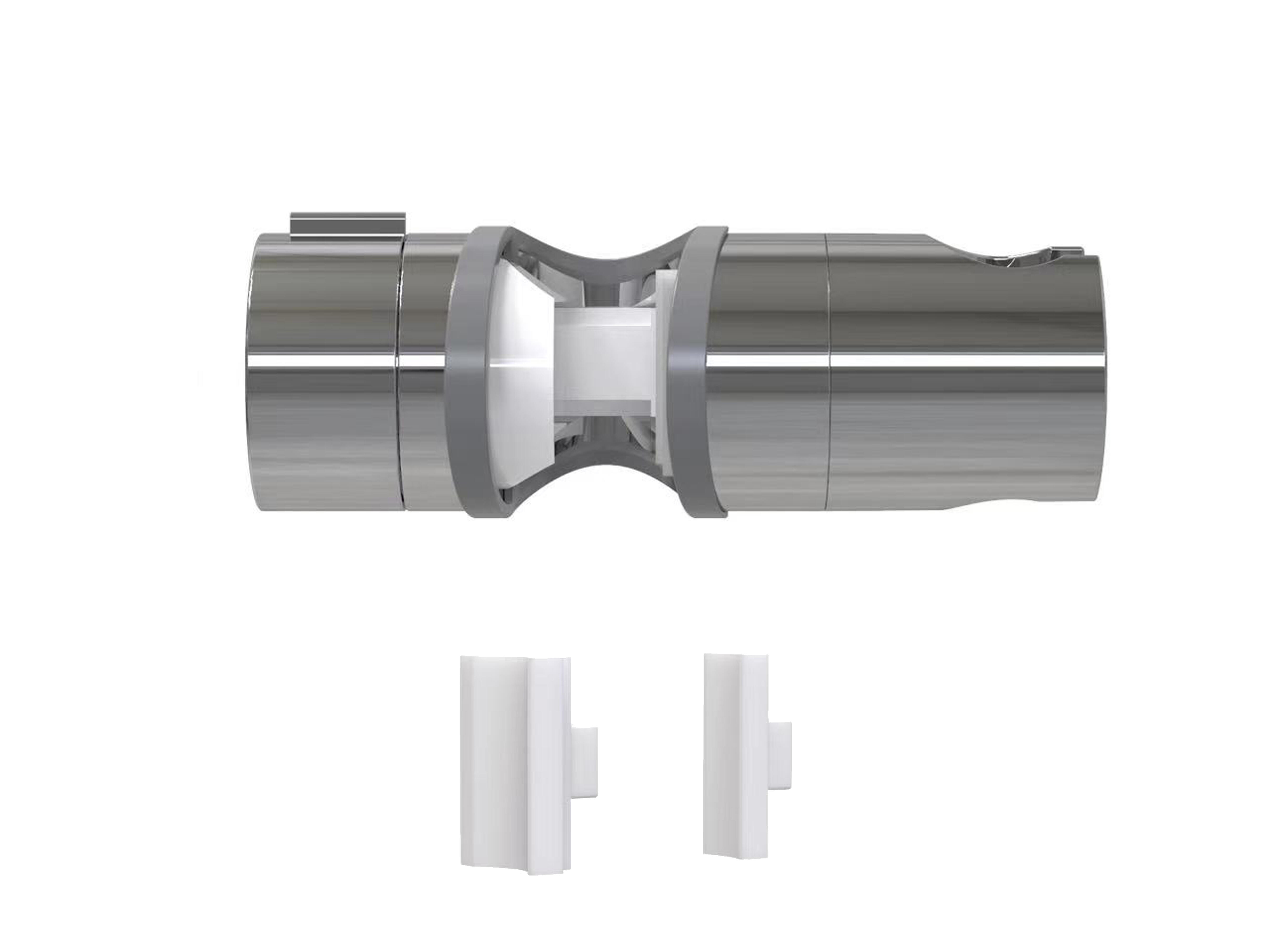 Suporte de duche adaptador lateral cromado Essential - 10