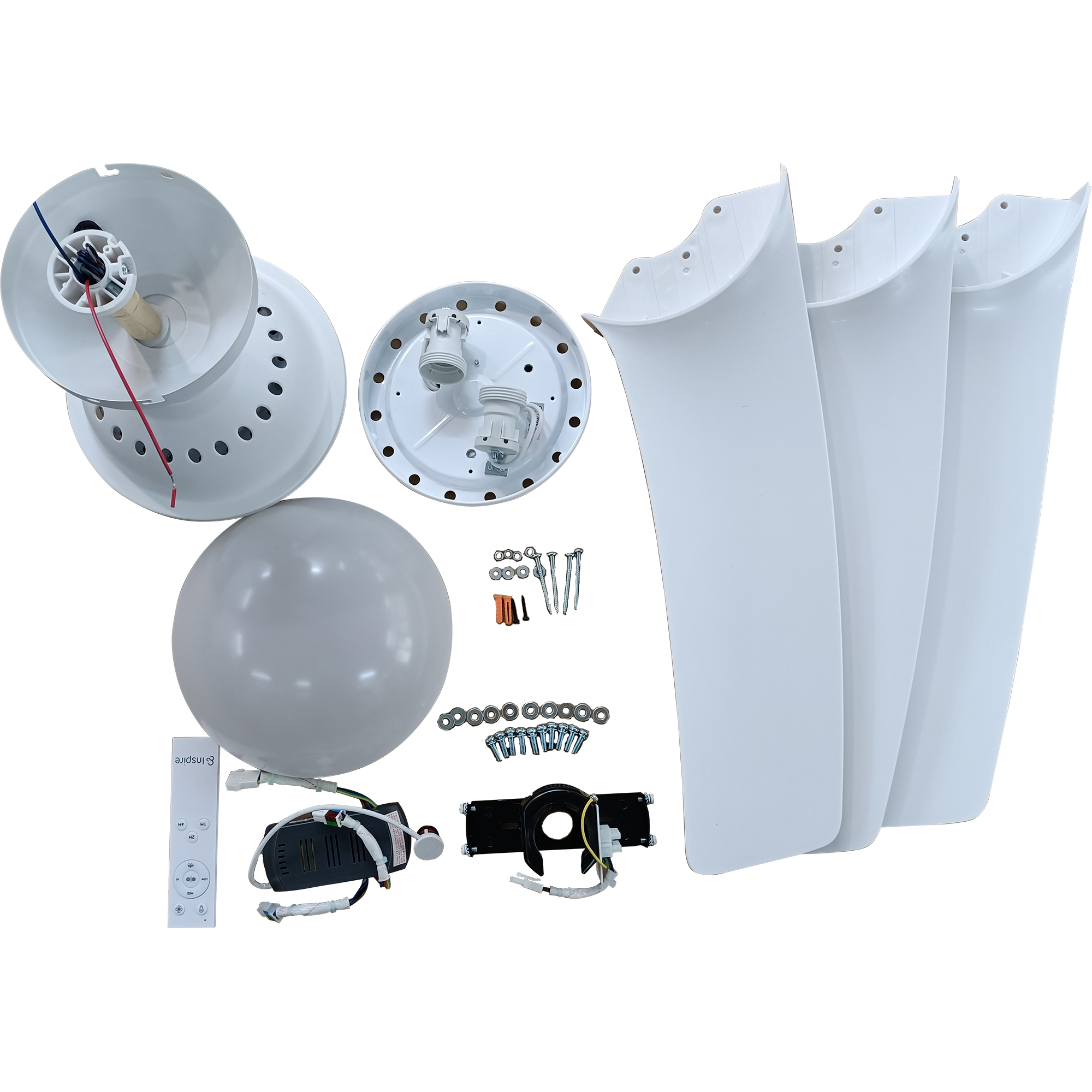 Ventilador de techo con luz E27 AC con mando INSPIRE Tokyo blanco ø132 cm - 12