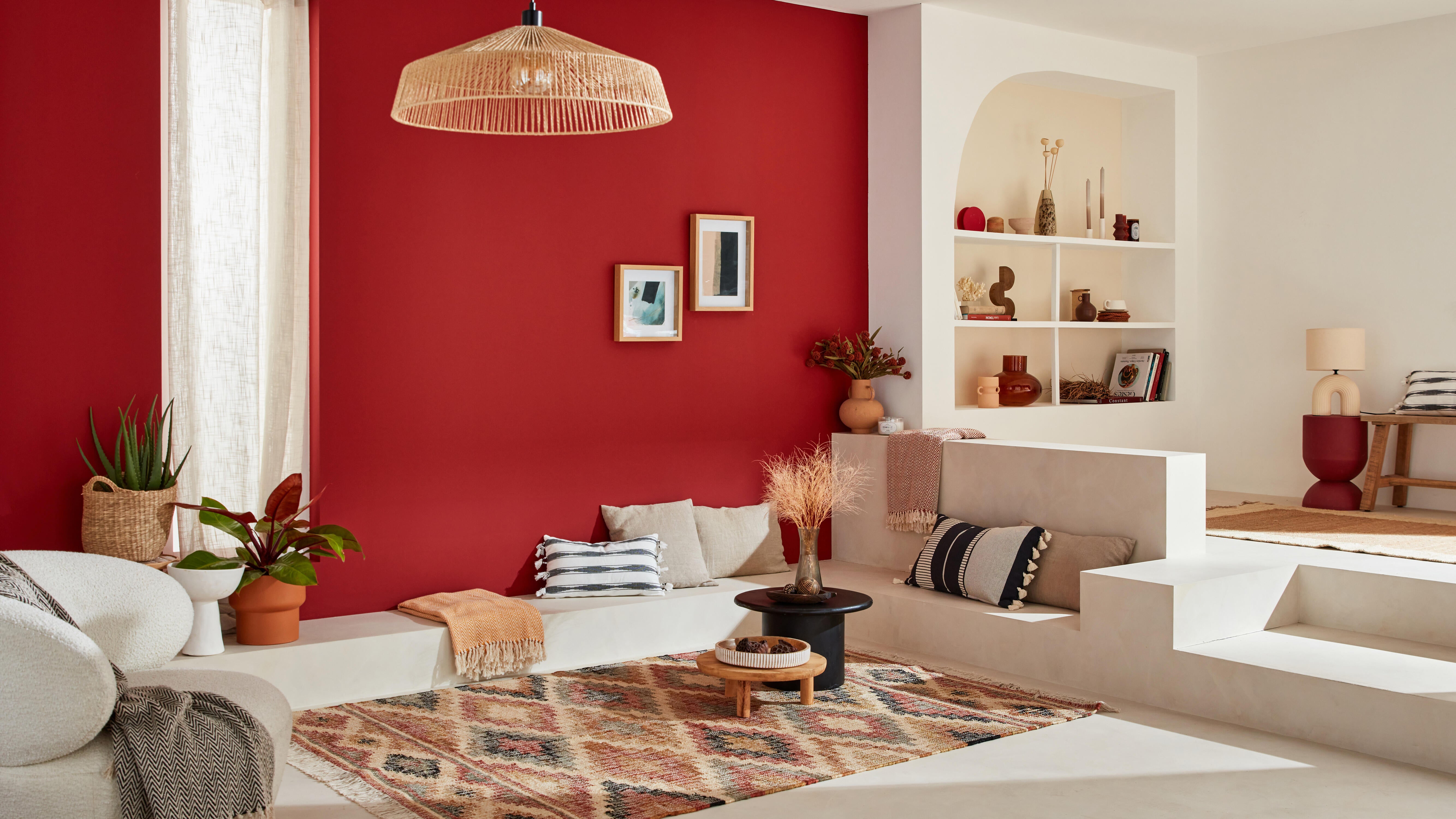 Candeeiro de teto suspenso MIKONA E27 1 luz D58cm branco corda inspire - 12