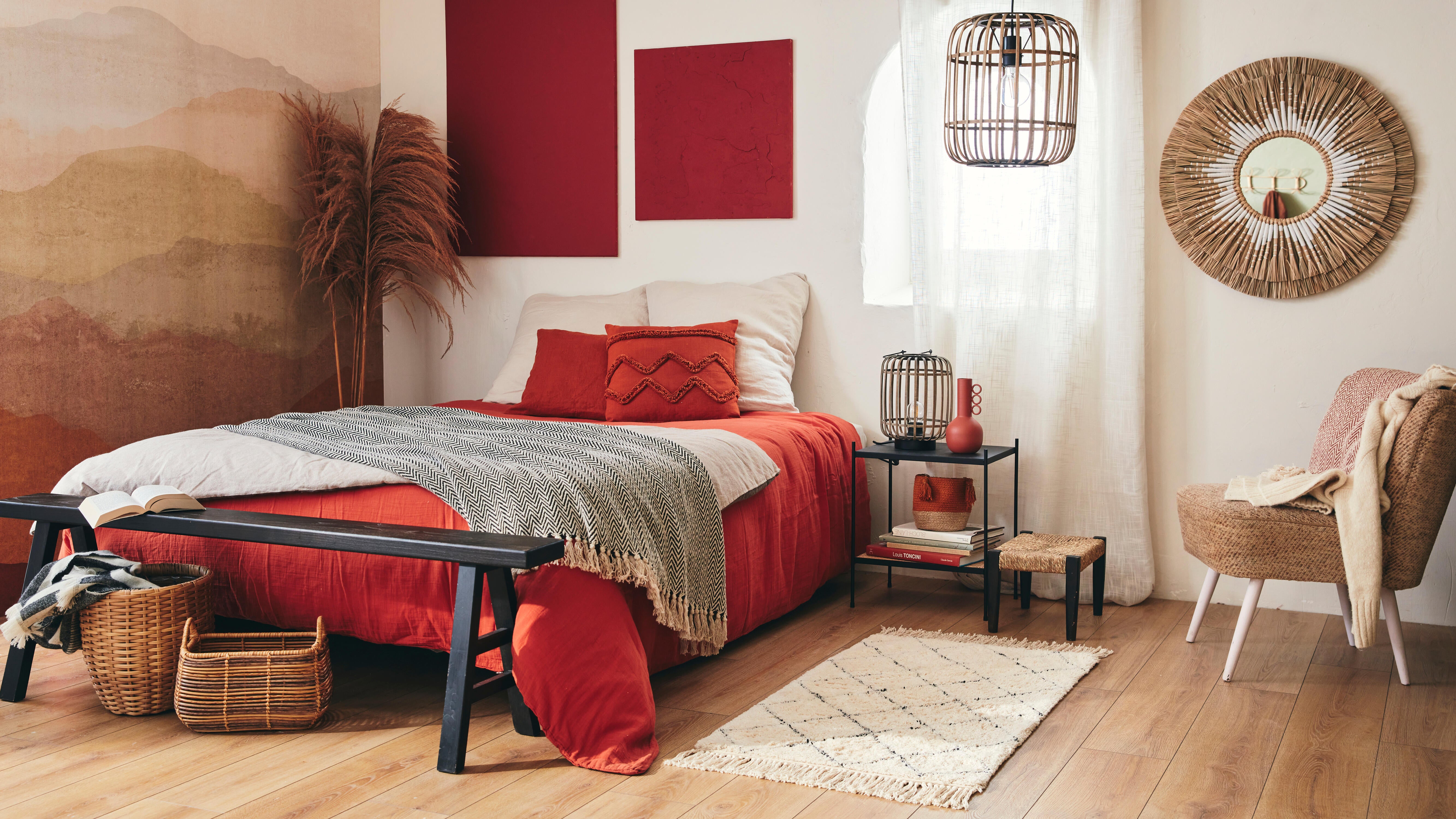 Visillo  cinta frunce, trabillas Amina  INSPIRE liso beige de 200x280cm - 10