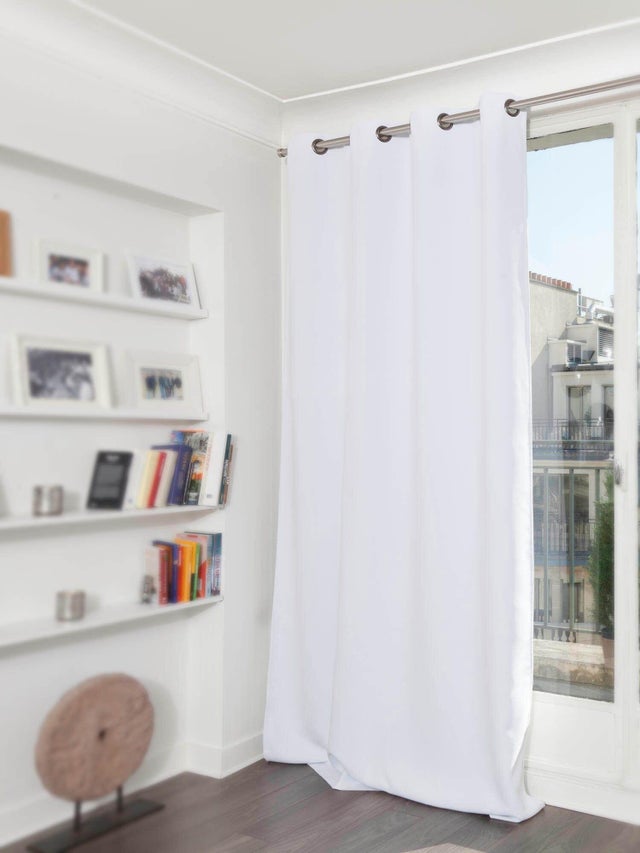 Rideau occultant phonique, Origin, blanc H.250 x l.135 cm