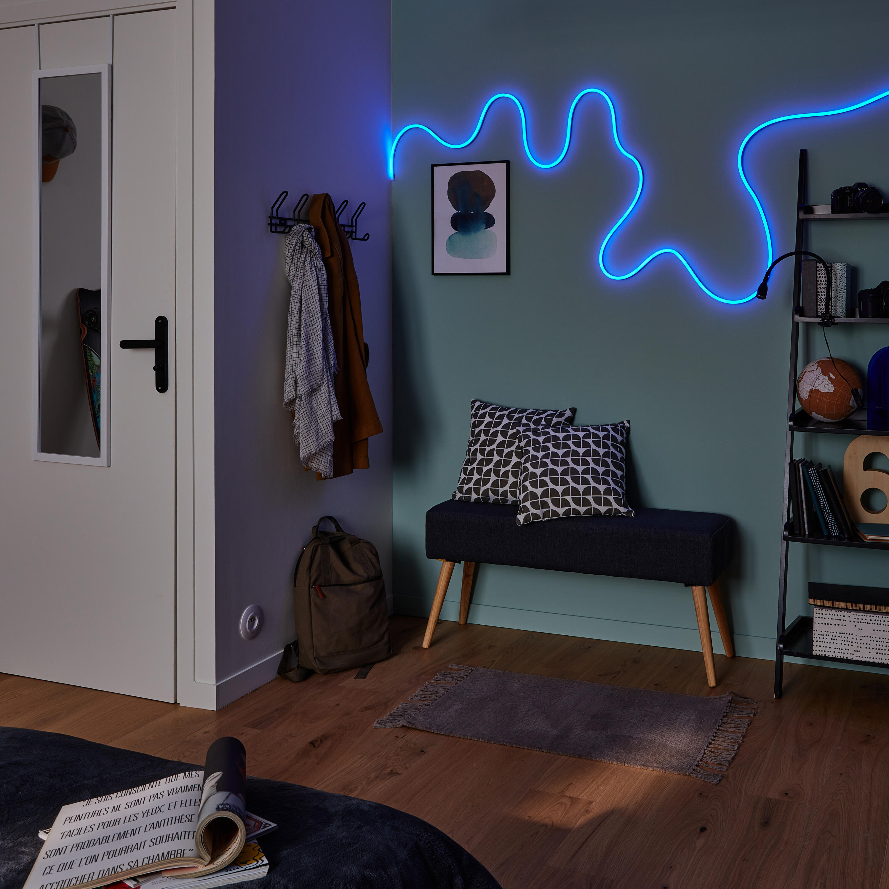 Lampe de bureau Gao, fer, noir, H.35 cm, INSPIRELED - 3