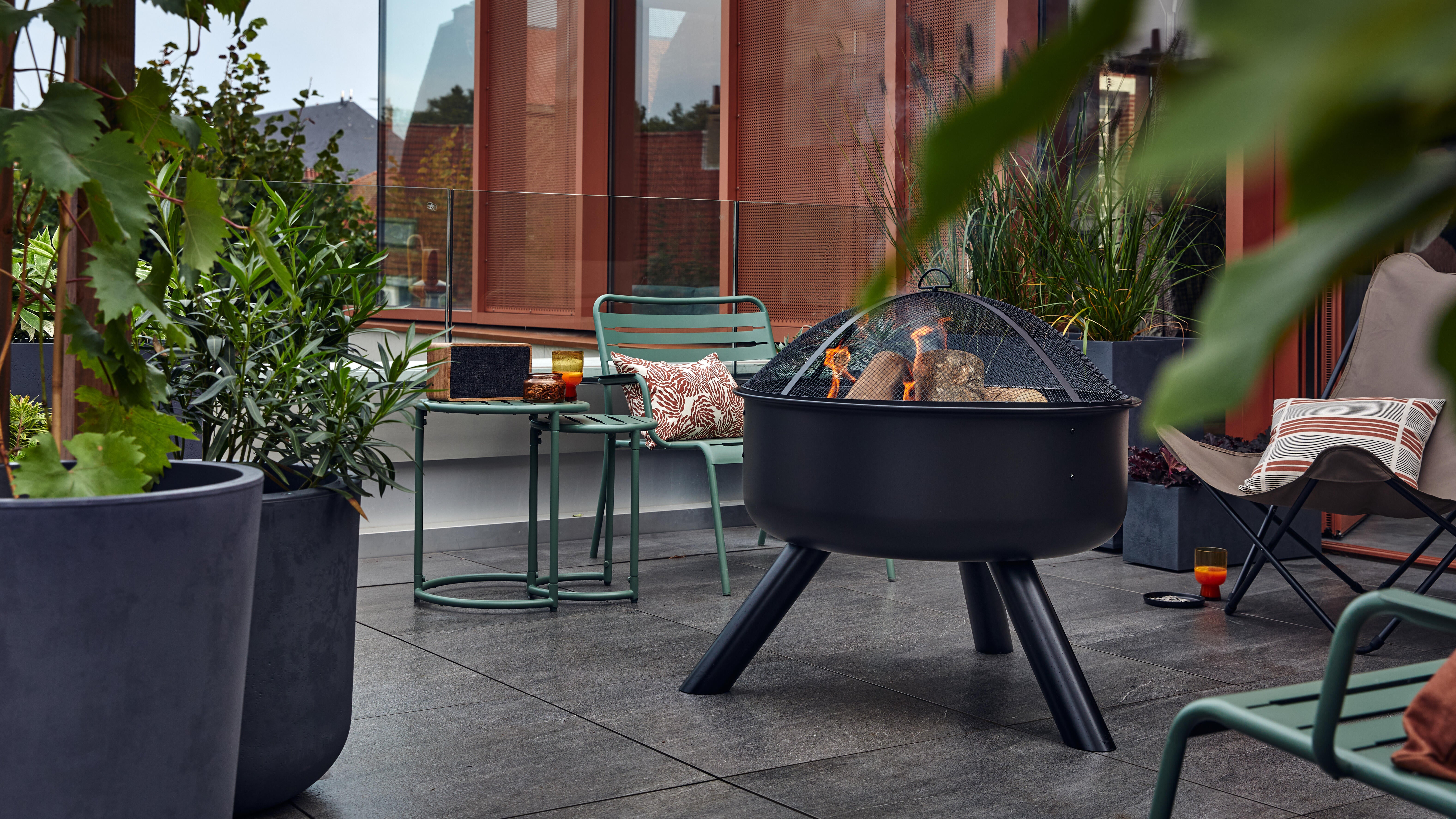 Conjunto de 2 mesas de encaixe redonda verde Cafe - 16